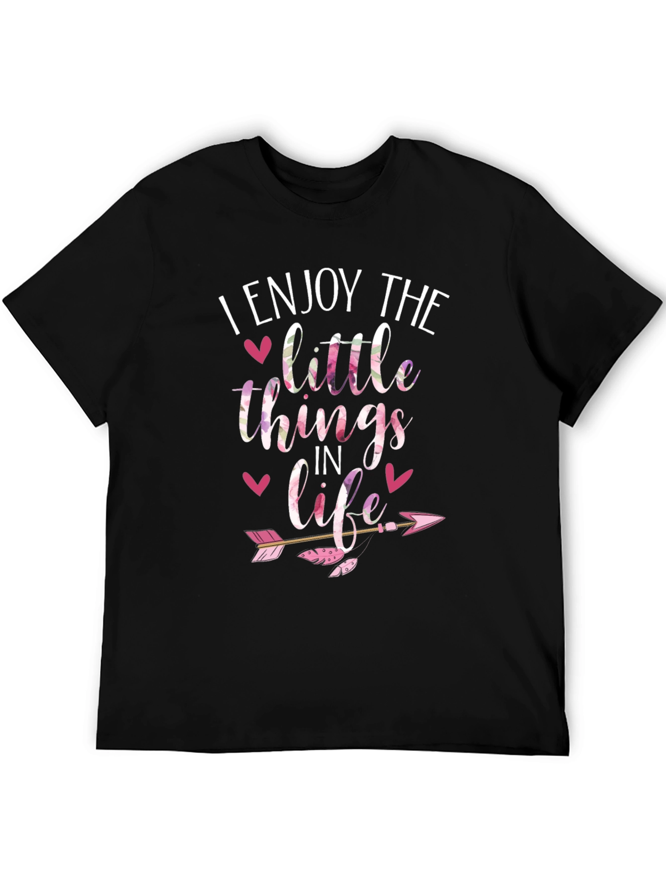 Enjoy the Little Things Black T-Shirt