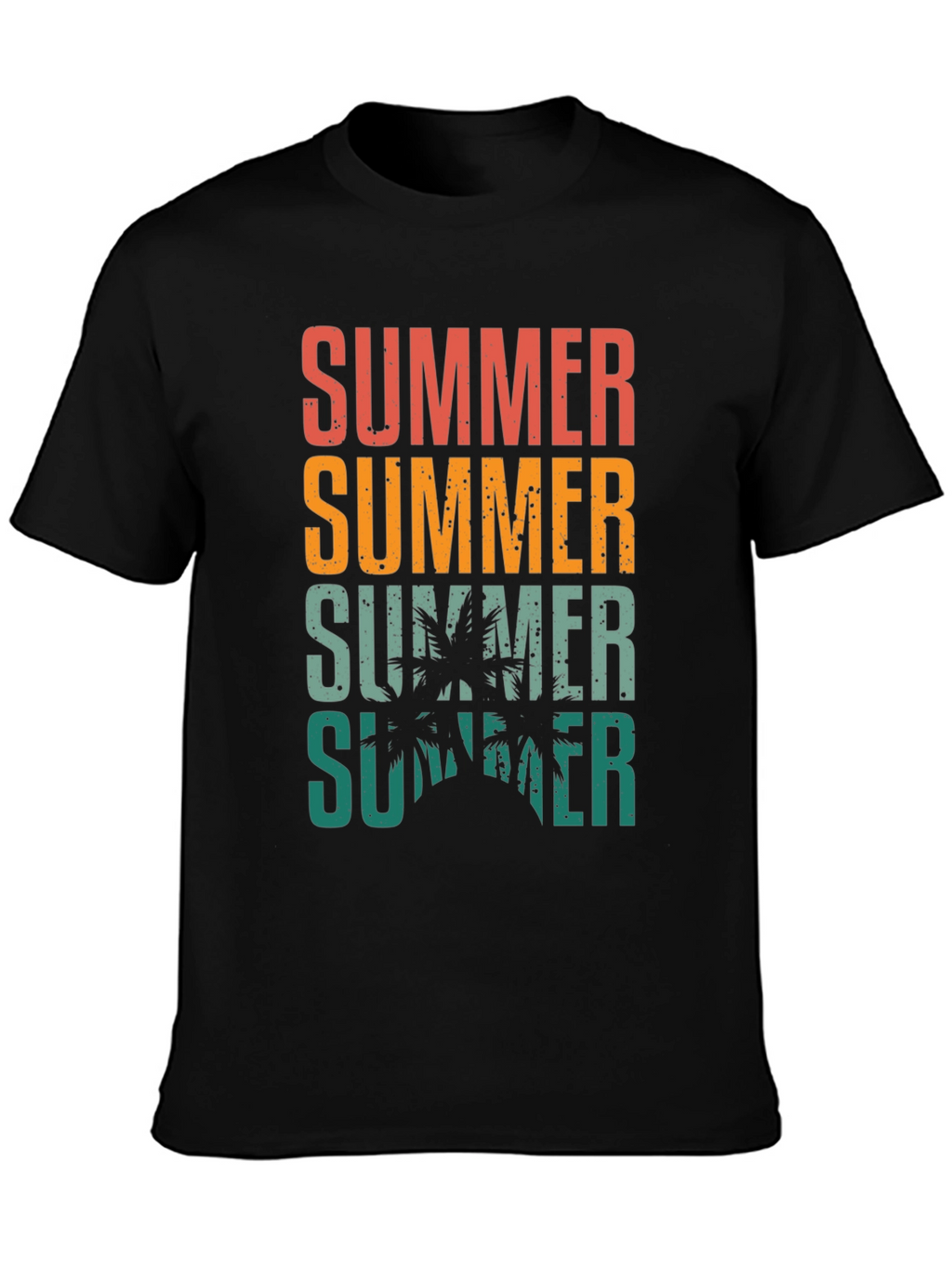 Summer Palm Graphic Tee - Retro Vacation Style