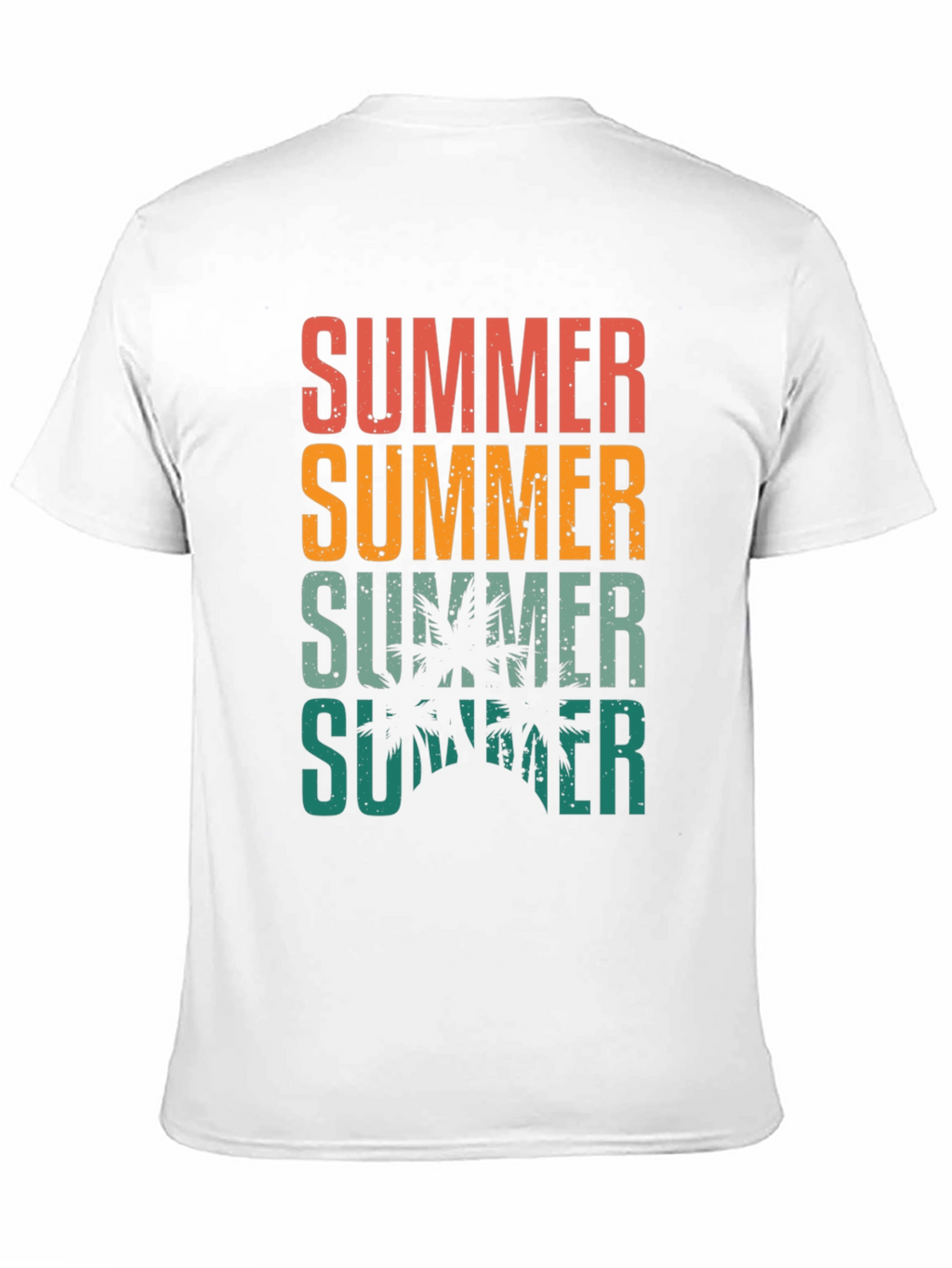 Summer Palm Graphic Tee - Retro Vacation Style