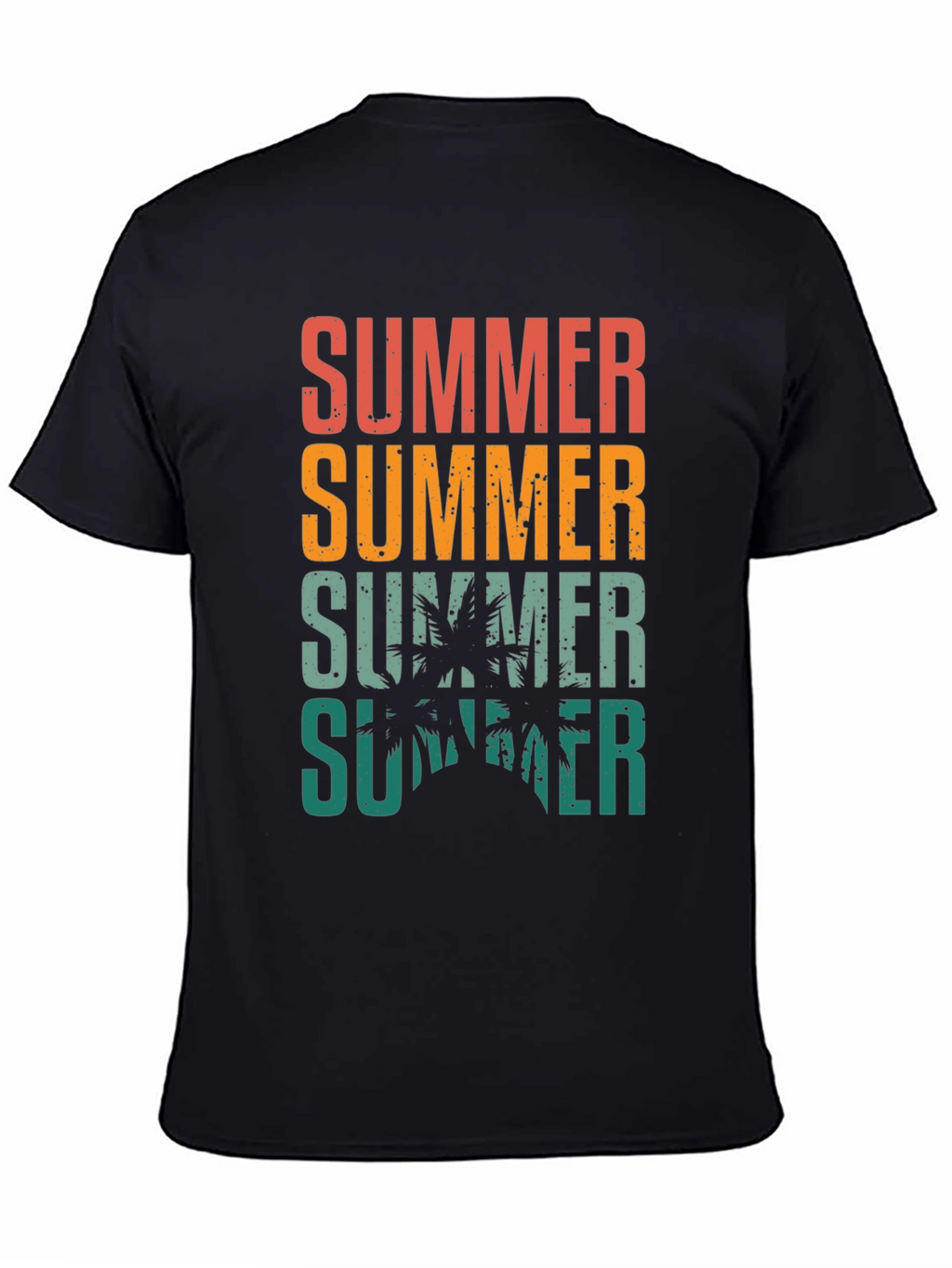 Summer Palm Graphic Tee - Retro Vacation Style