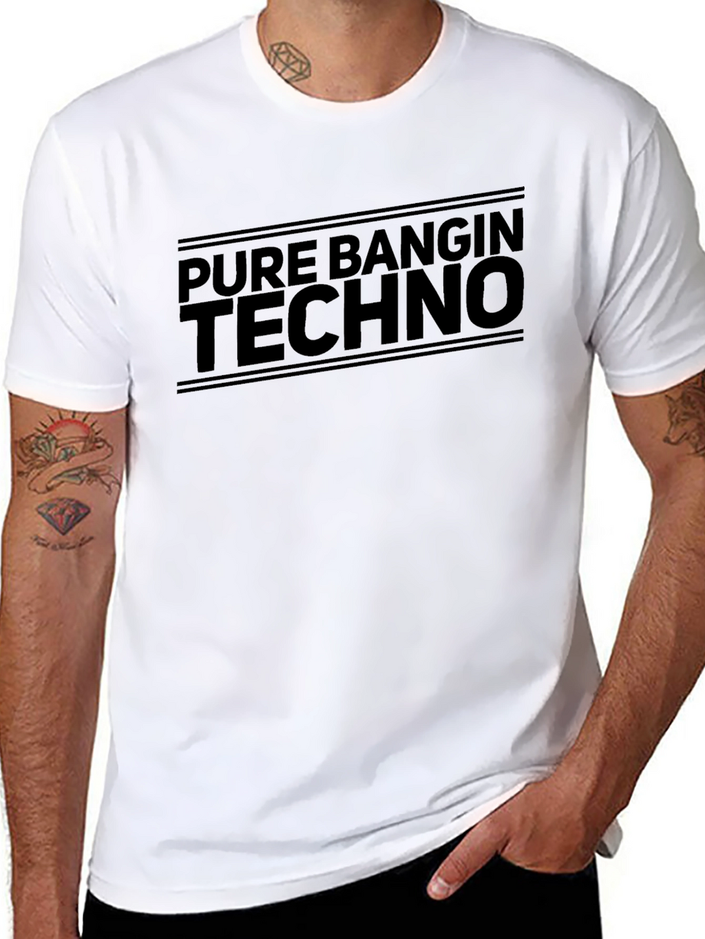 Pure Bangin Techno Graphic Tee - Black