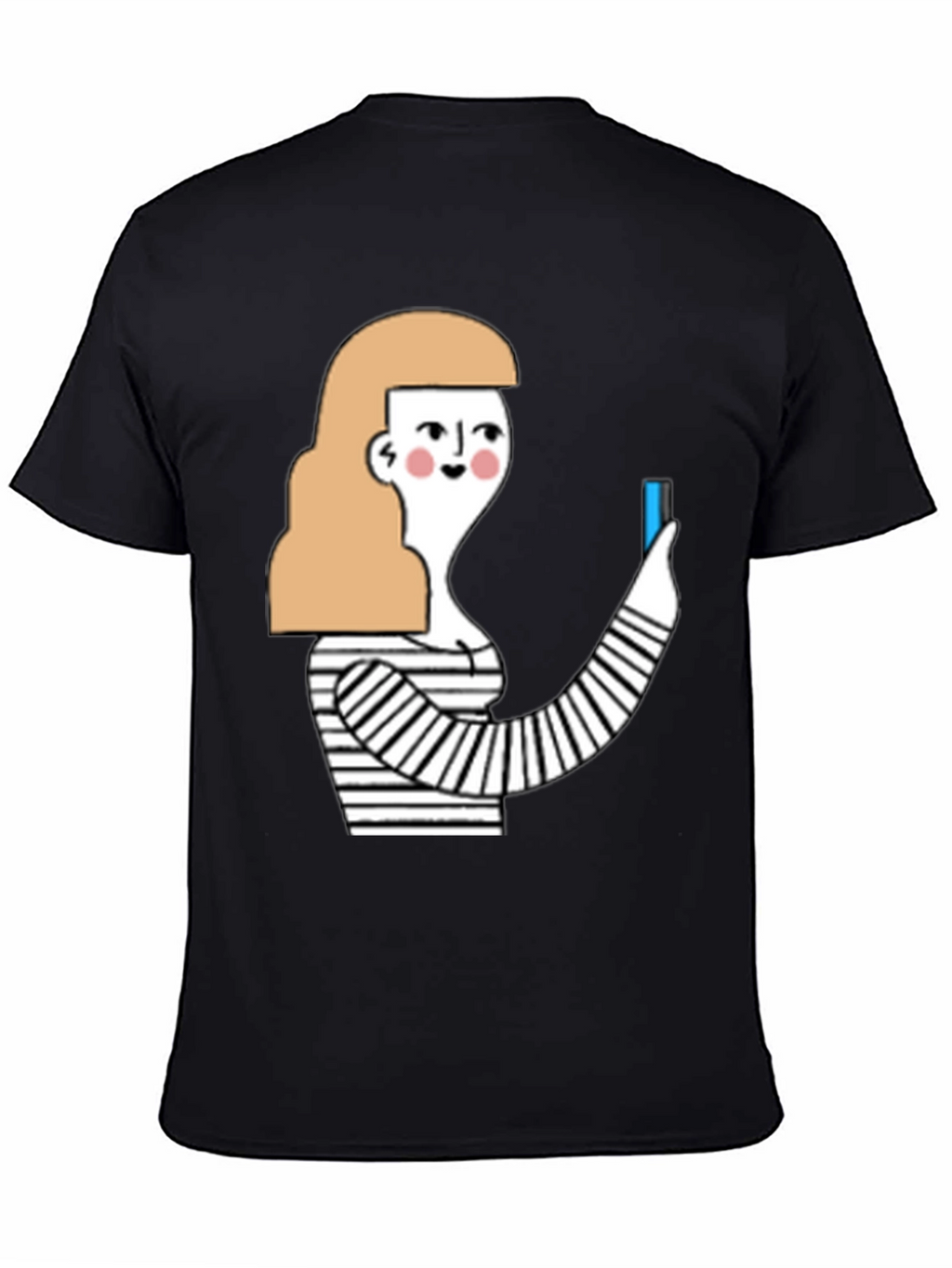 Quirky Graphic Tee - Stylish Cartoon Woman