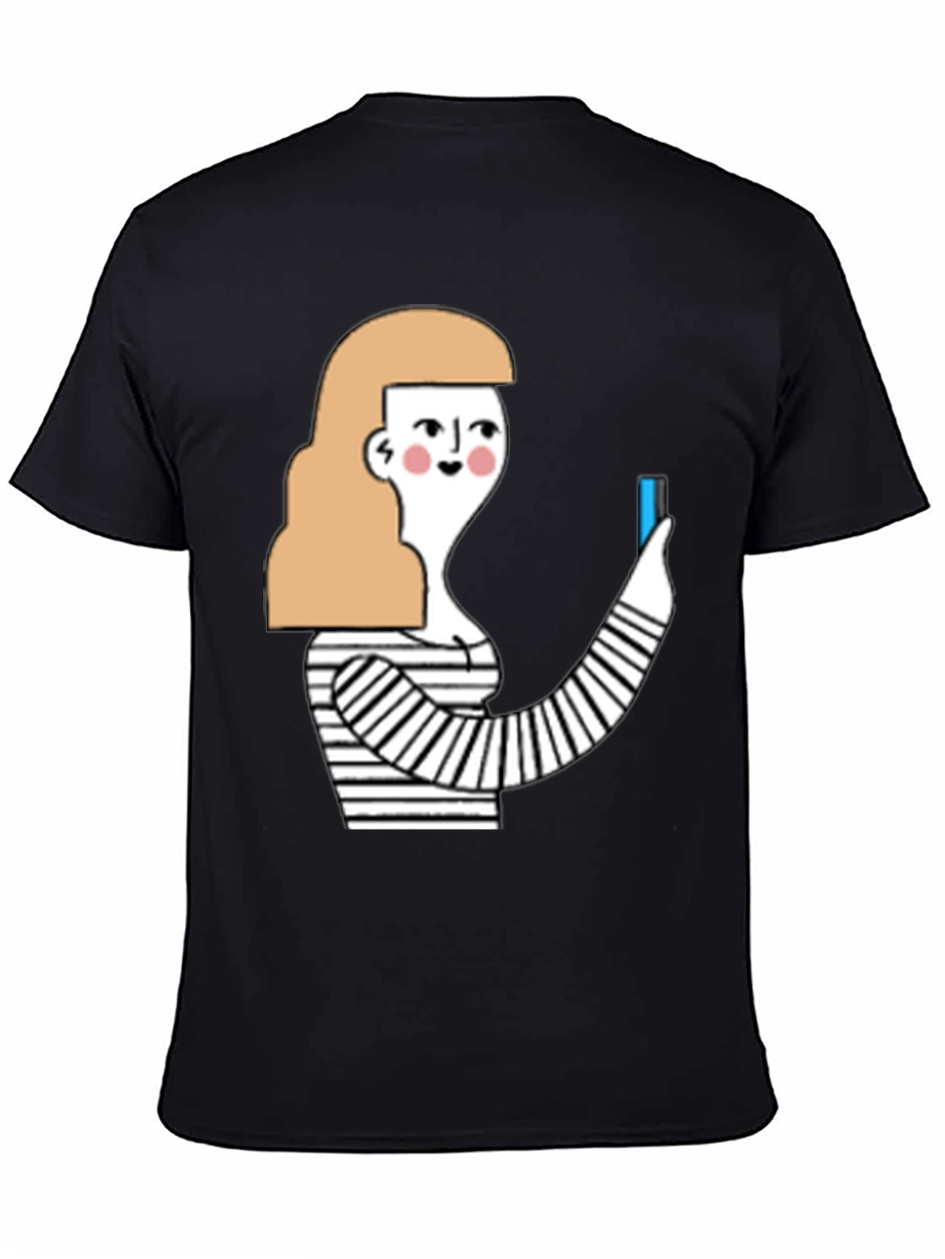 Quirky Graphic Tee - Stylish Cartoon Woman