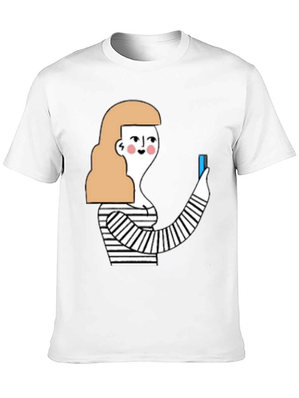 Quirky Graphic Tee - Stylish Cartoon Woman