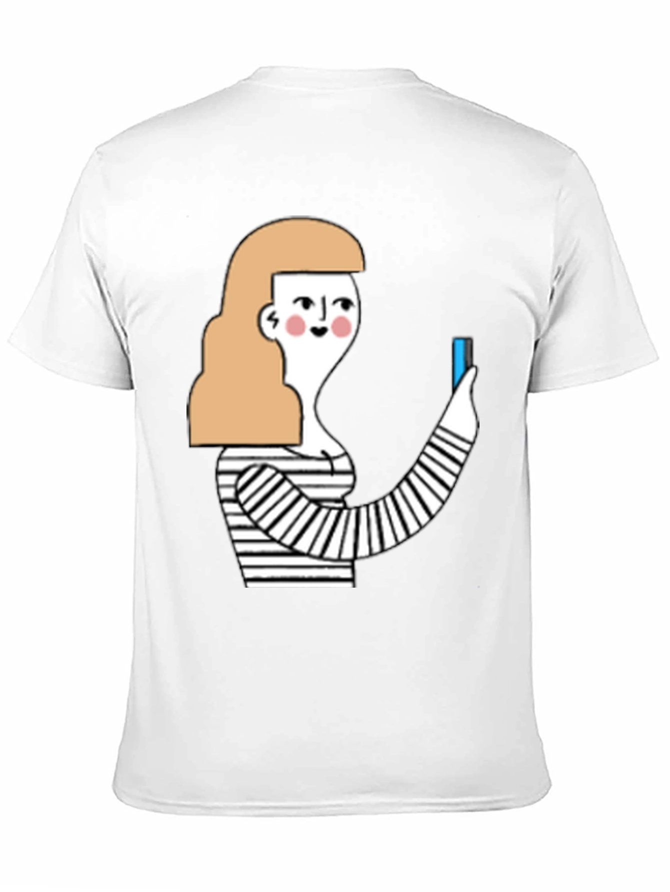 Quirky Graphic Tee - Stylish Cartoon Woman