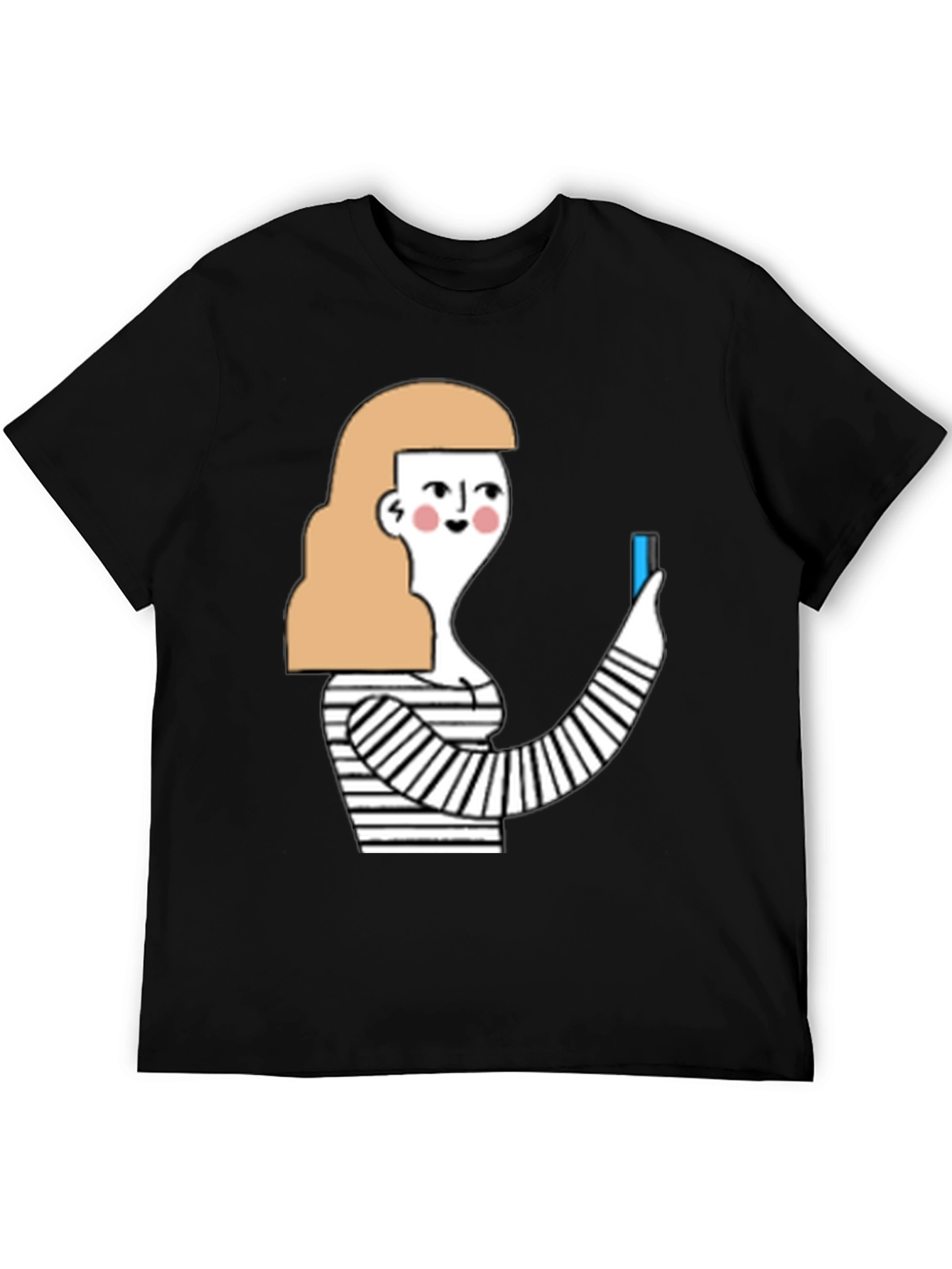 Quirky Graphic Tee - Stylish Cartoon Woman