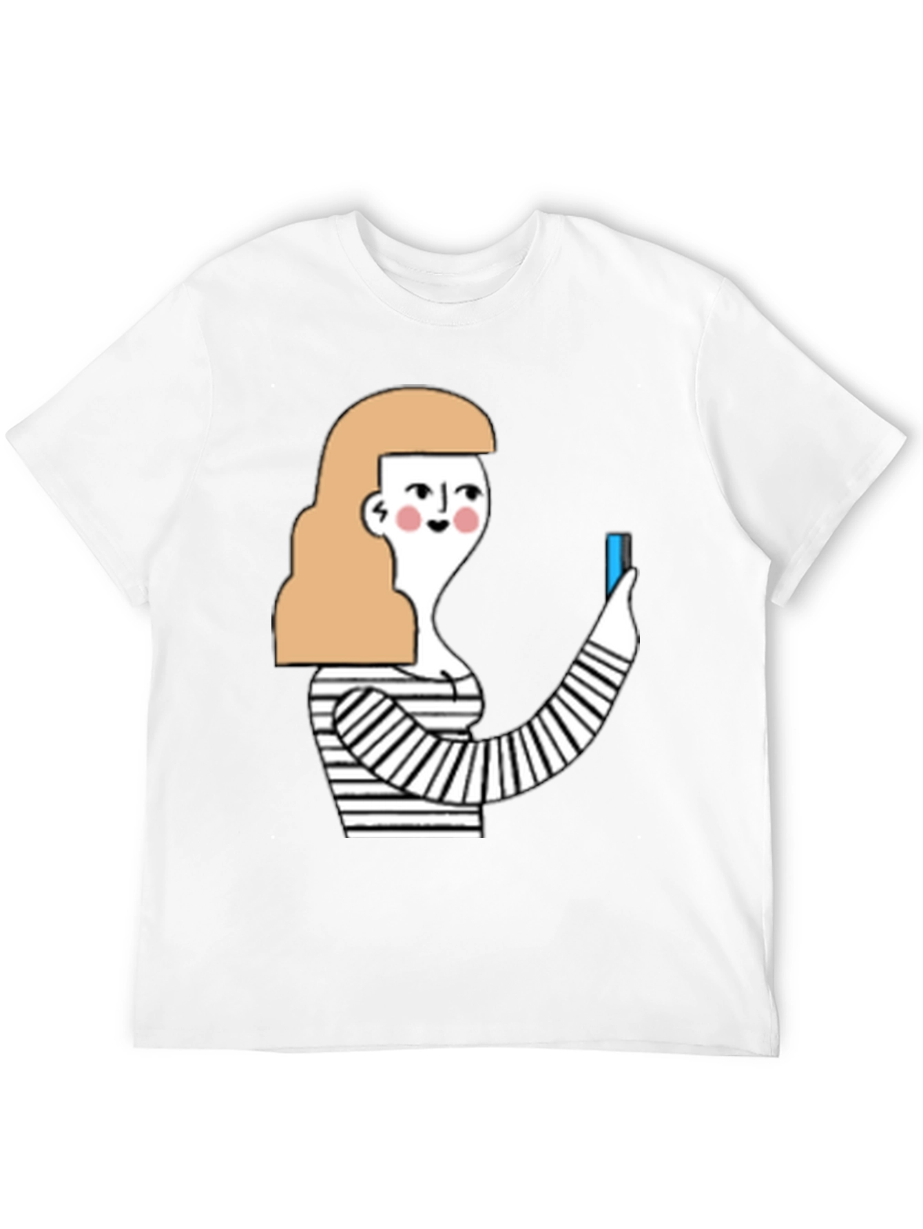 Quirky Graphic Tee - Stylish Cartoon Woman