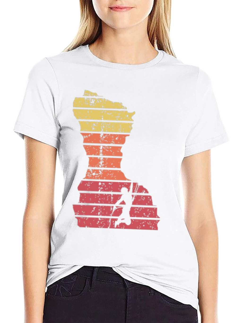 Retro Climber T-Shirt - Wisconsin Silhouette