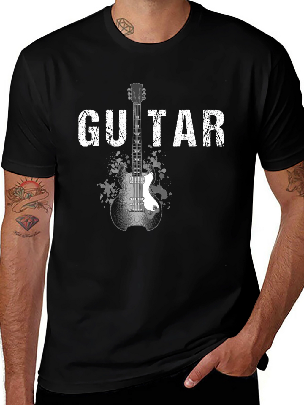 Guitar Graphic Tee - Rock Music T-Shirt