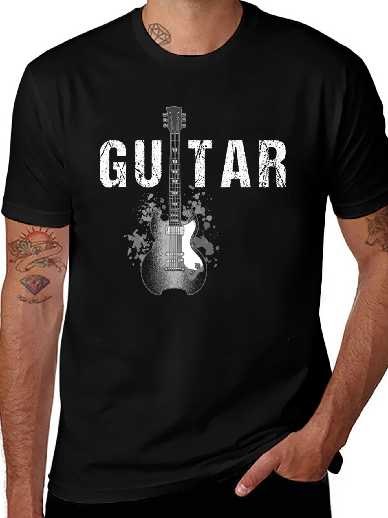 Guitar Graphic Tee - Rock Music T-Shirt