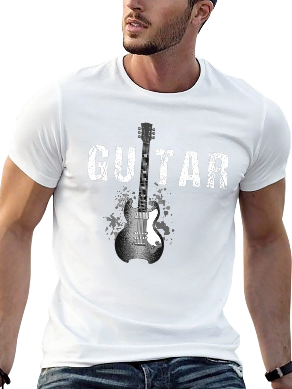 Guitar Graphic Tee - Rock Music T-Shirt