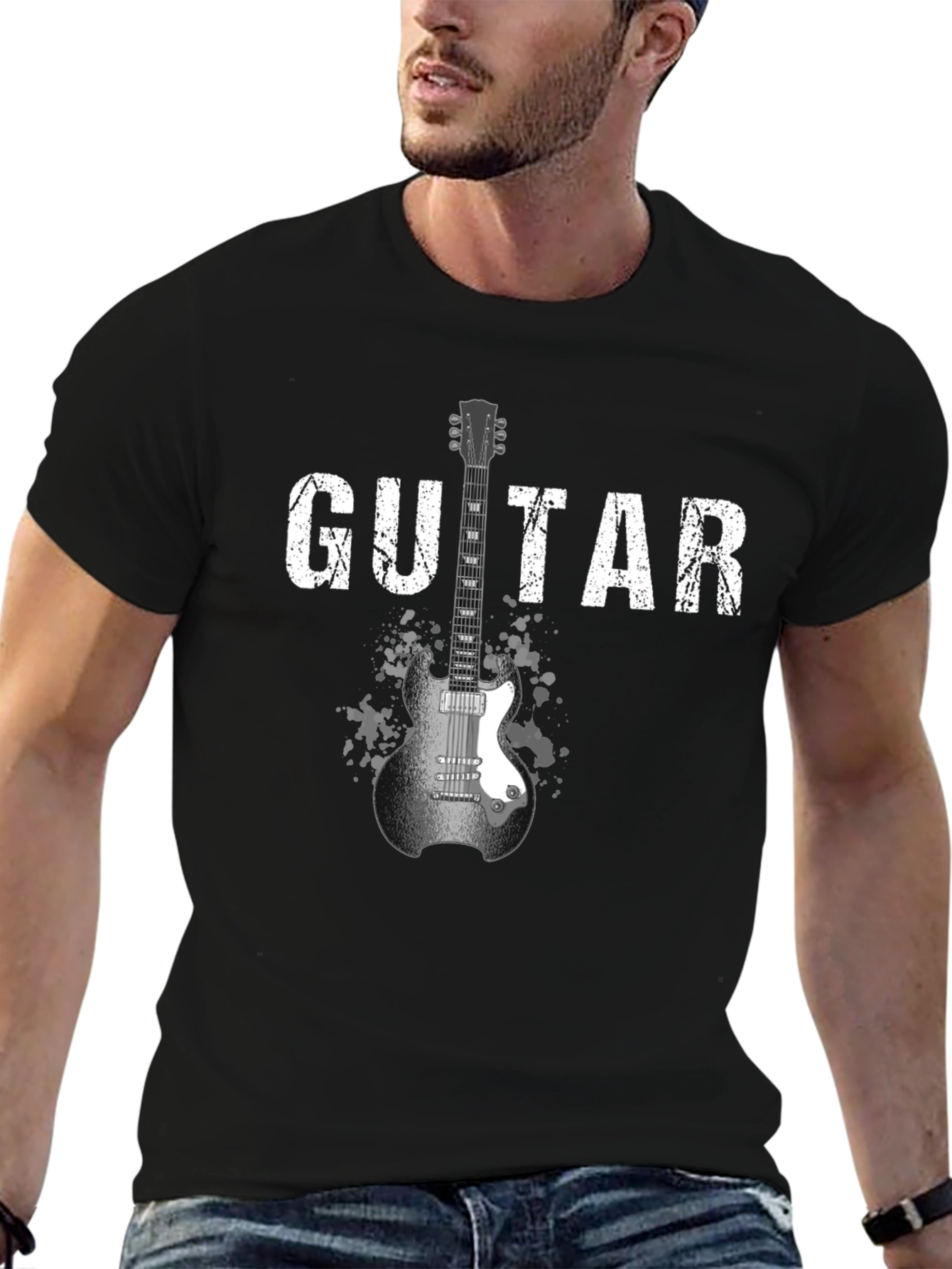 Guitar Graphic Tee - Rock Music T-Shirt