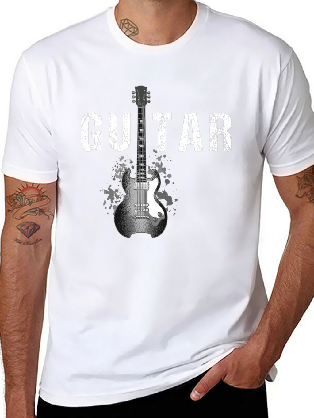 Guitar Graphic Tee - Rock Music T-Shirt