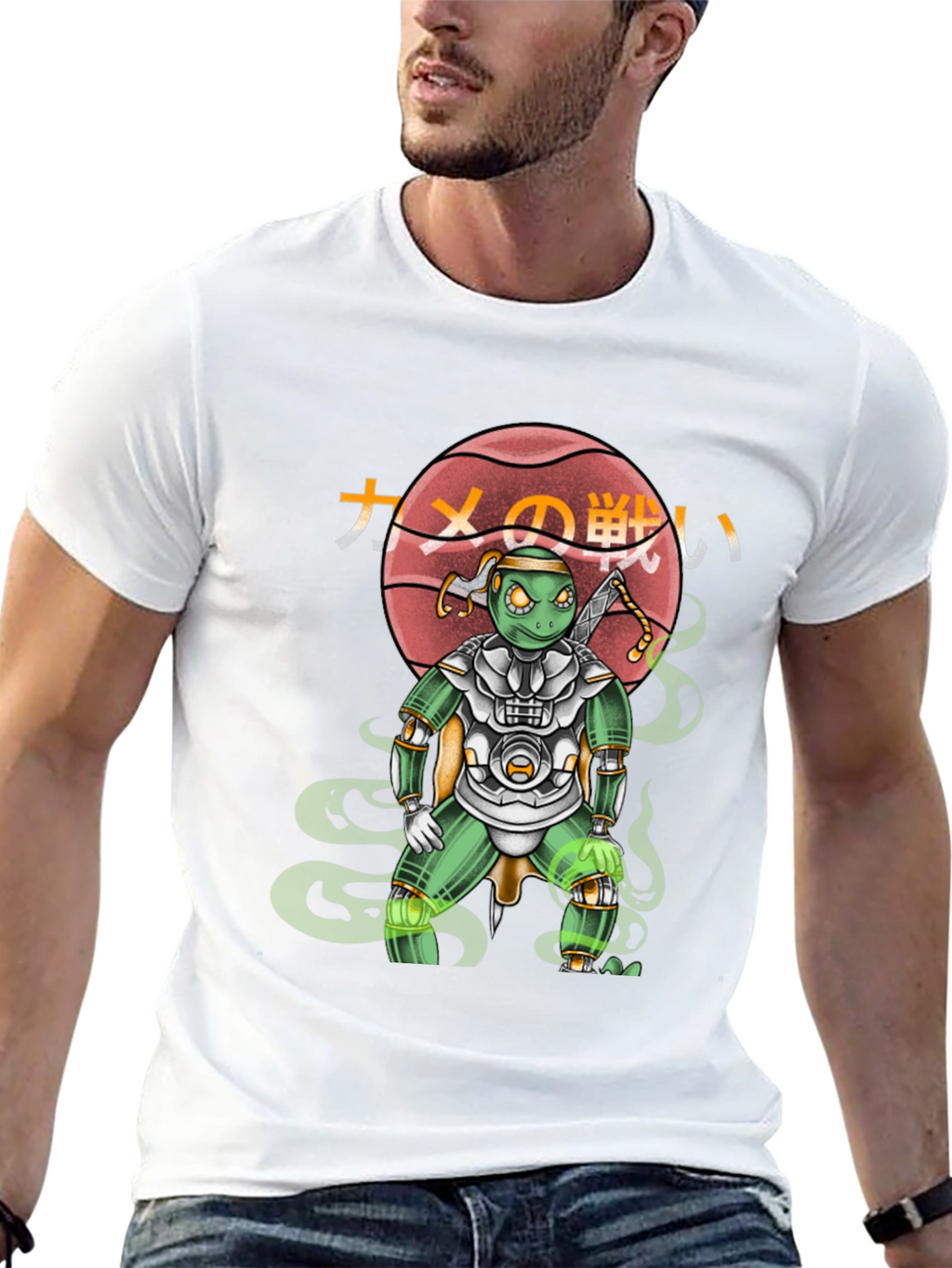Cyber Ninja Turtle Graphic T-Shirt