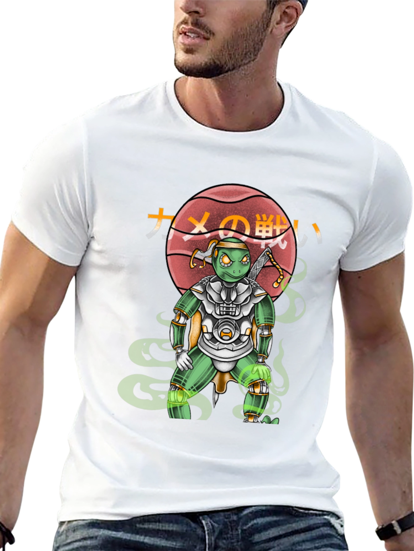 Cyber Ninja Turtle Graphic T-Shirt
