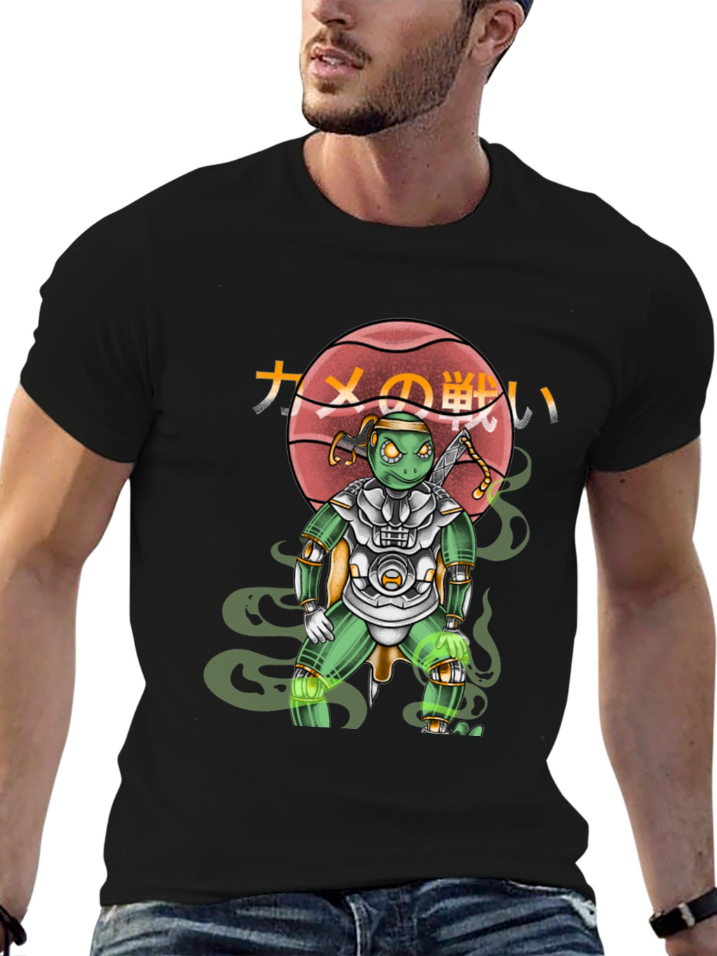 Cyber Ninja Turtle Graphic T-Shirt