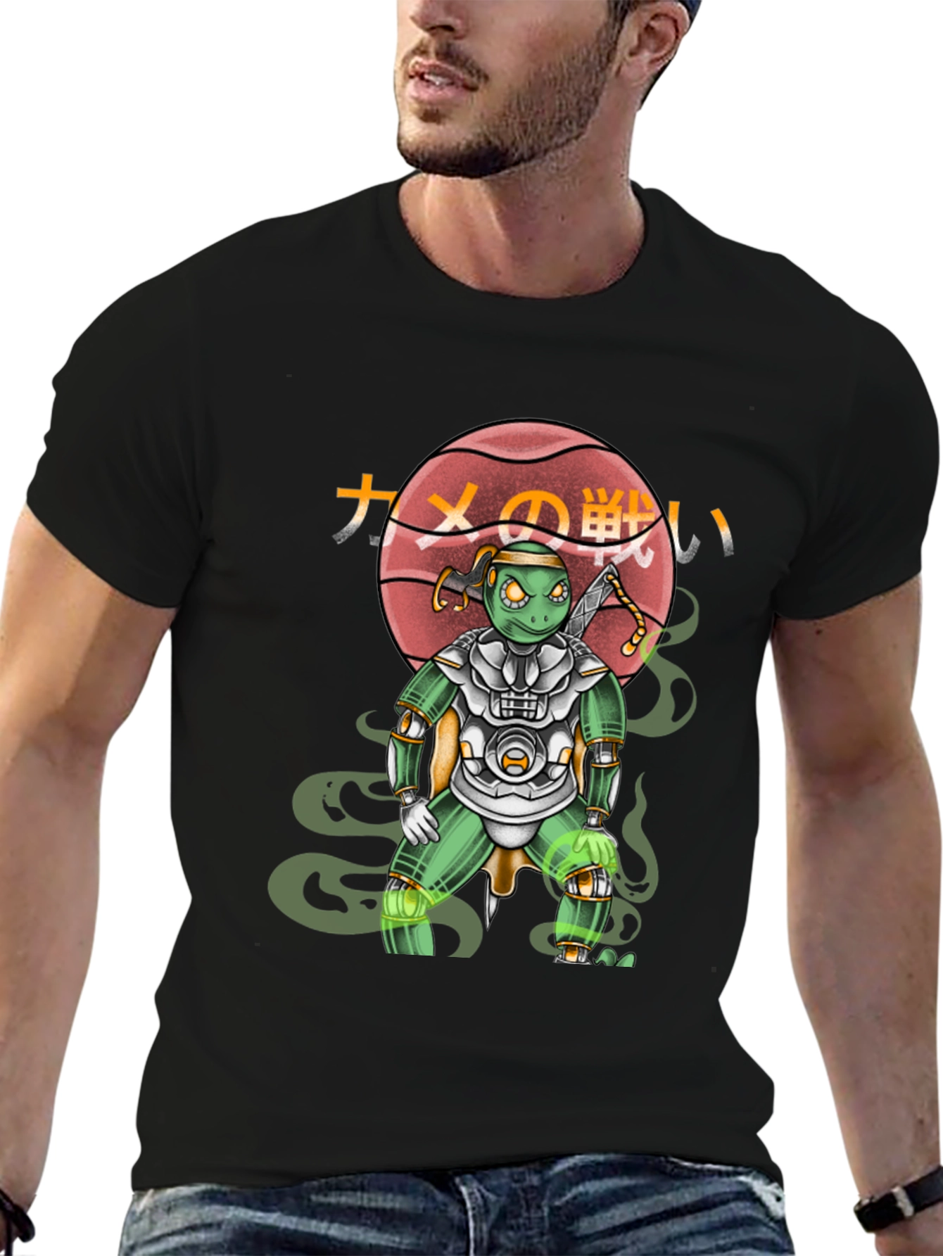 Cyber Ninja Turtle Graphic T-Shirt