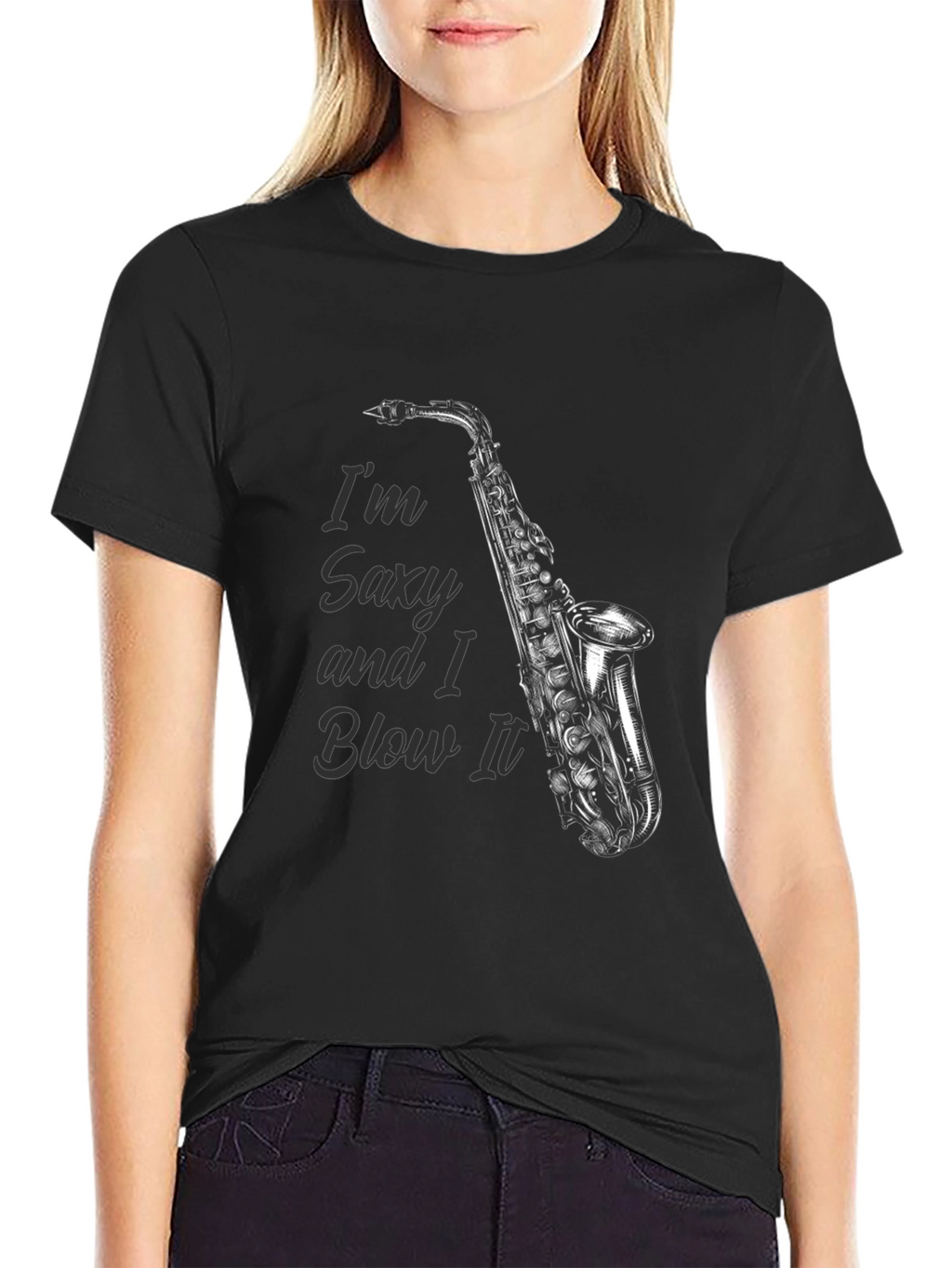 Saxy and I Blow It T-Shirt - Musician Gift