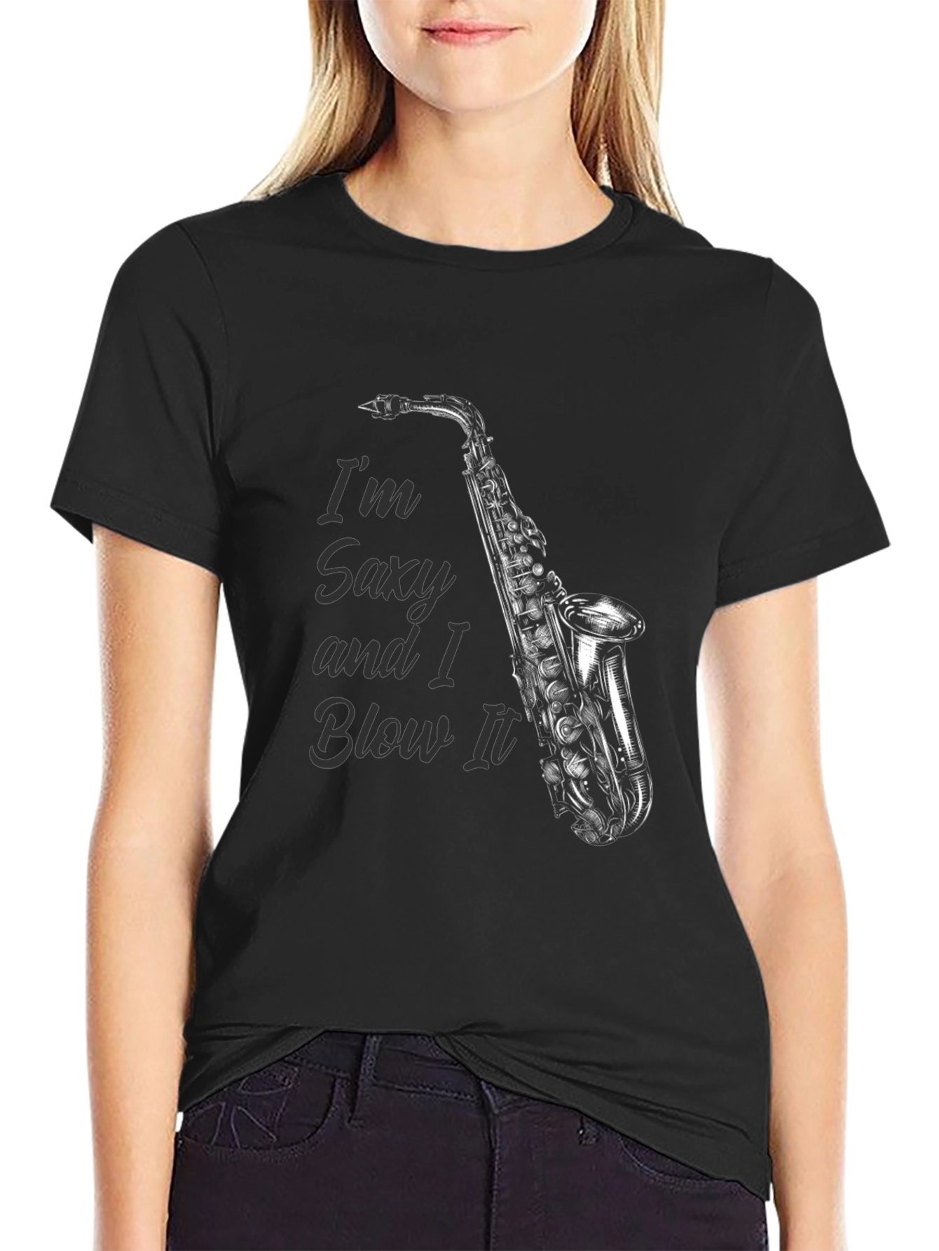 Saxy and I Blow It T-Shirt - Musician Gift