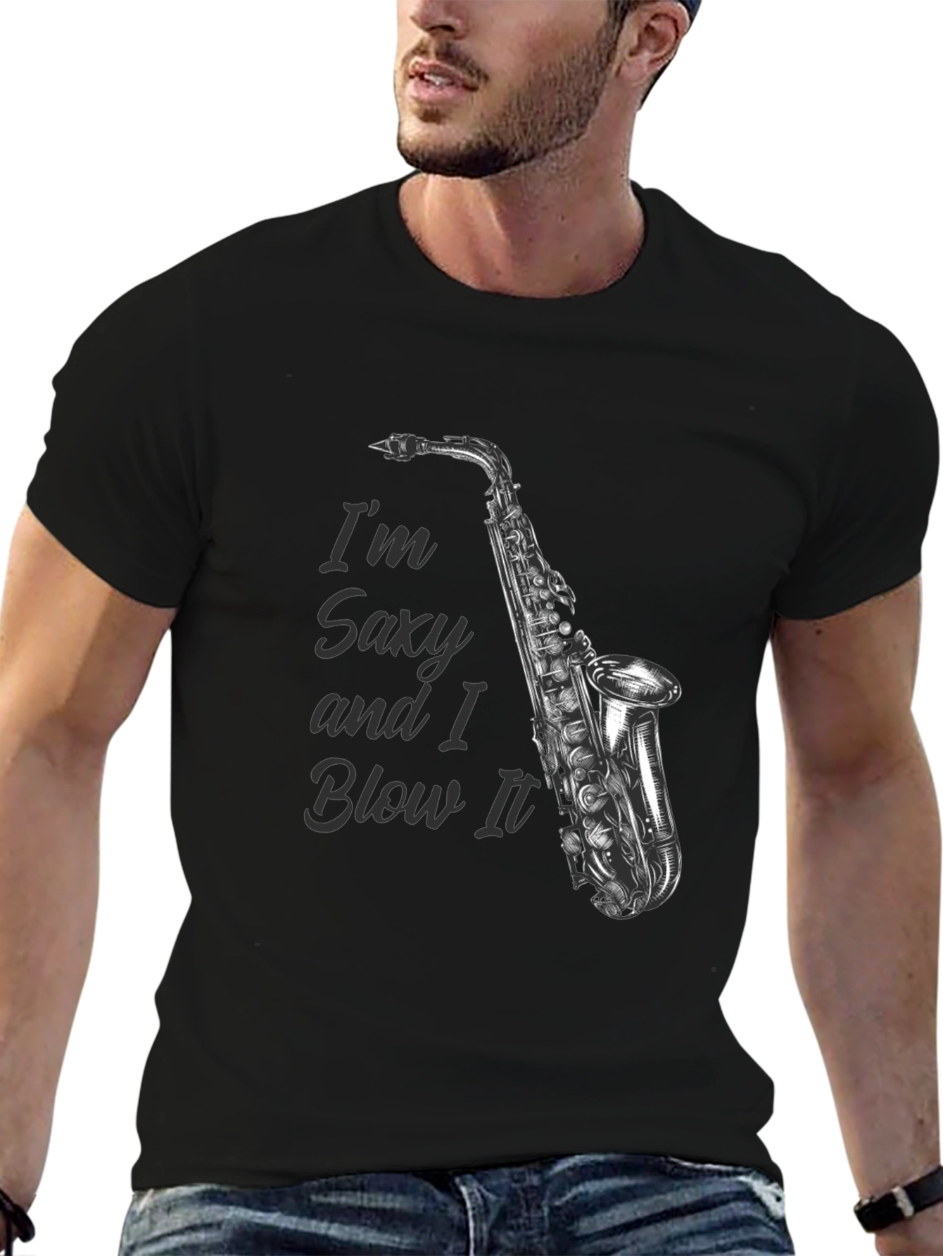 Saxy and I Blow It T-Shirt - Musician Gift