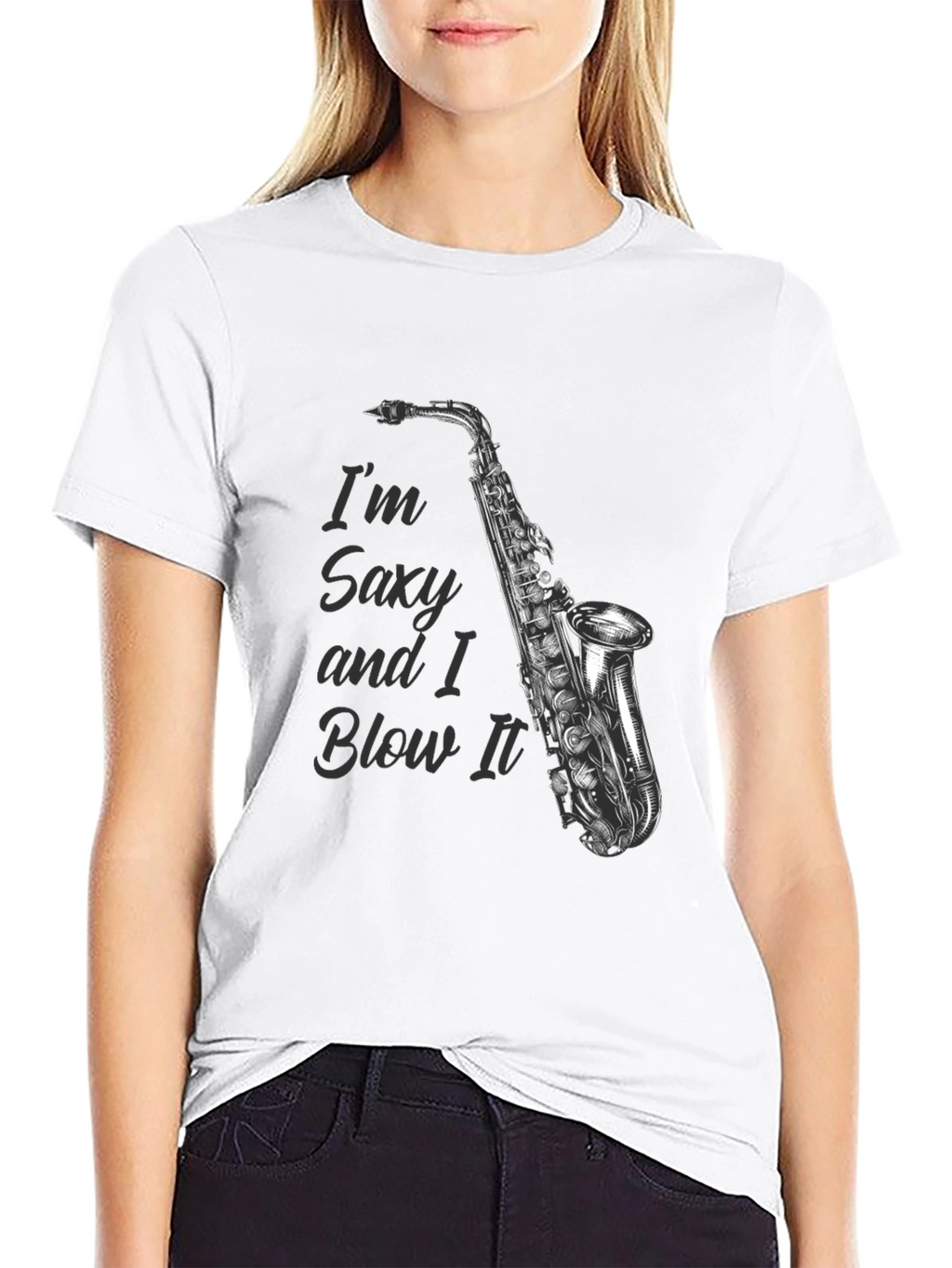 Saxy and I Blow It T-Shirt - Musician Gift