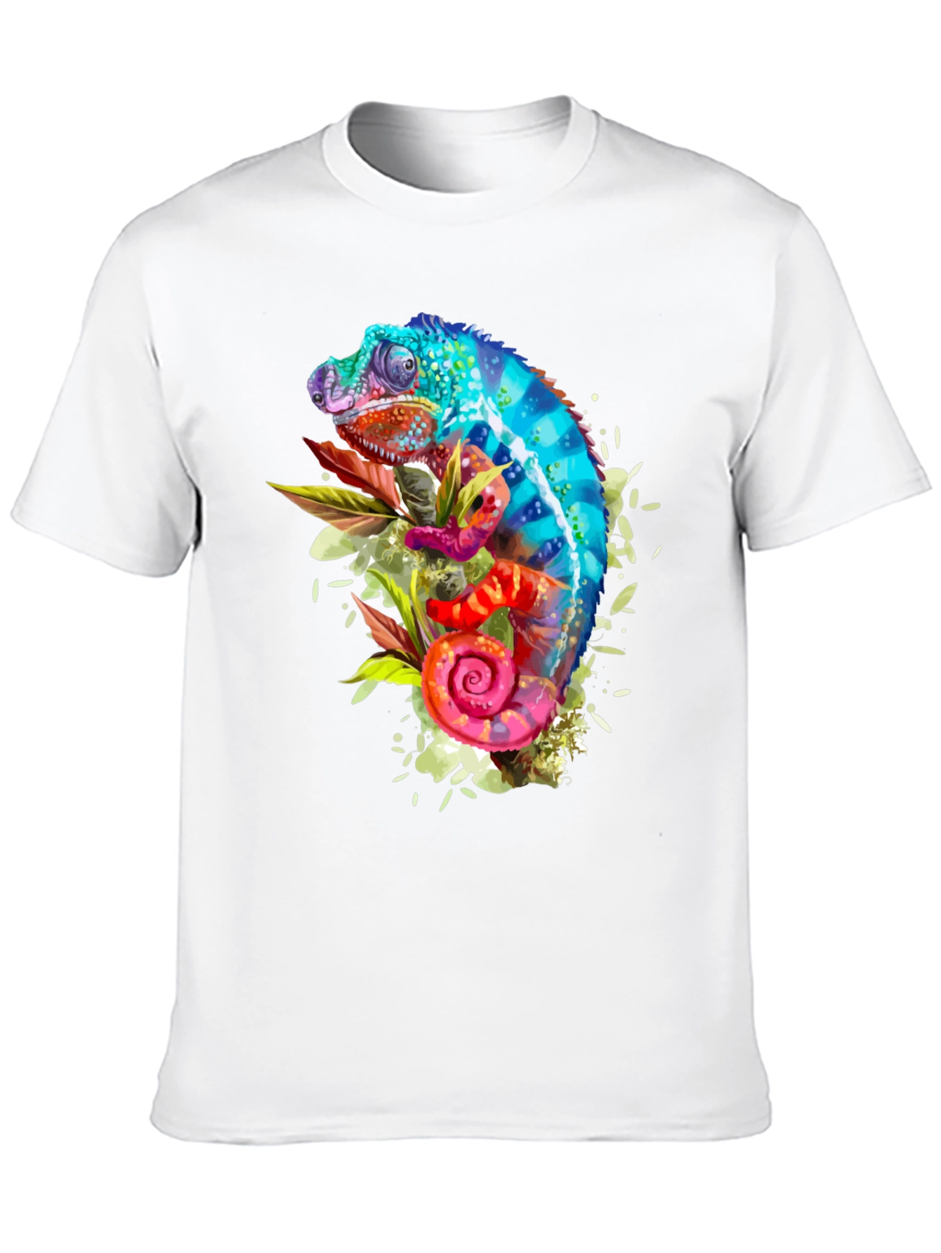 Colorful Chameleon Graphic T-Shirt
