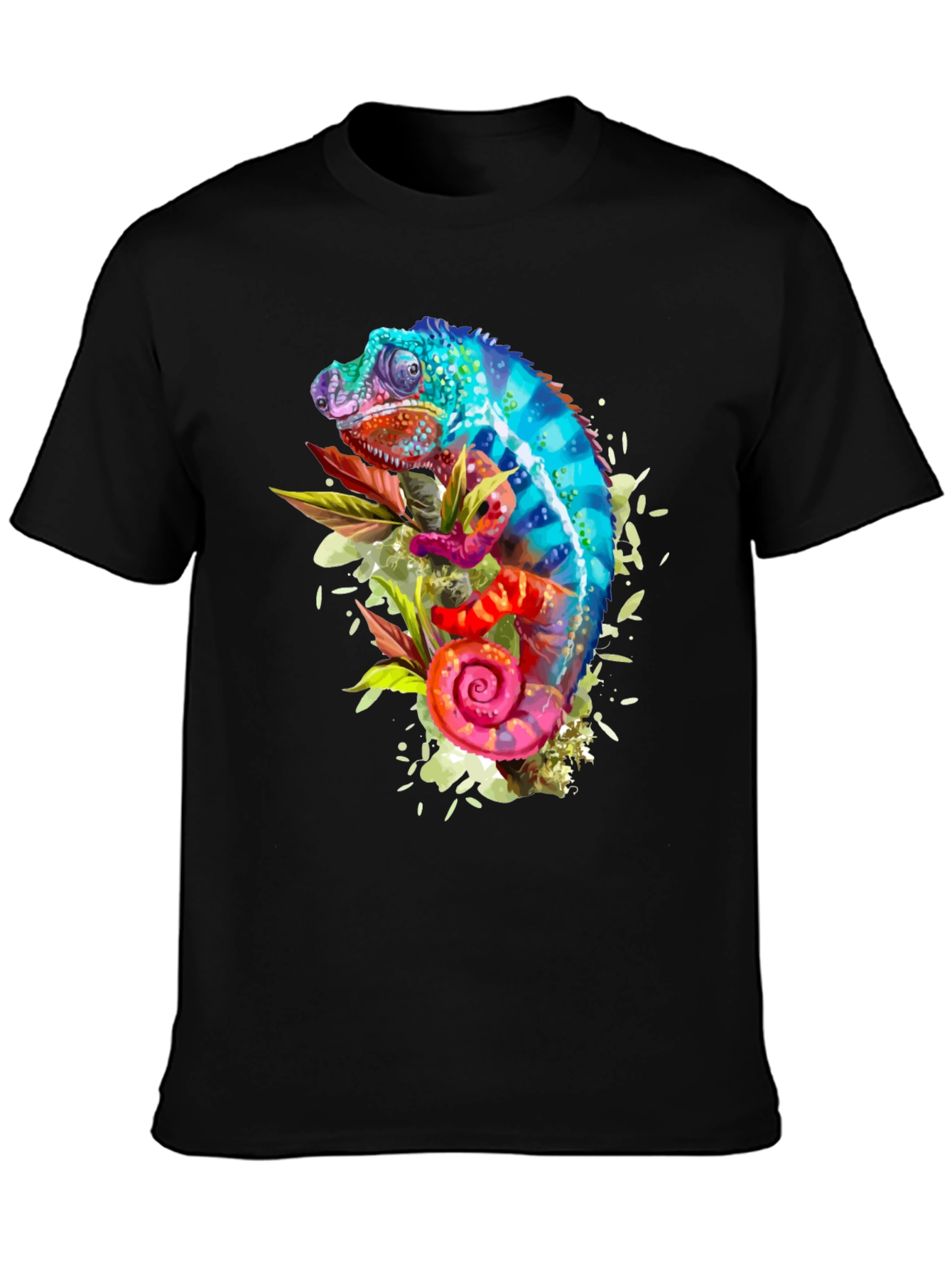 Colorful Chameleon Graphic T-Shirt