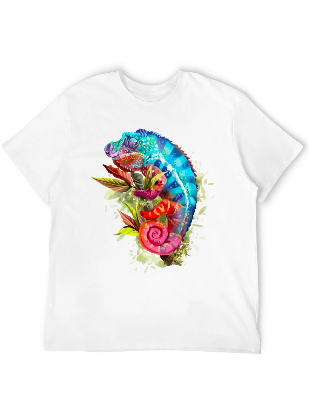 Colorful Chameleon Graphic T-Shirt