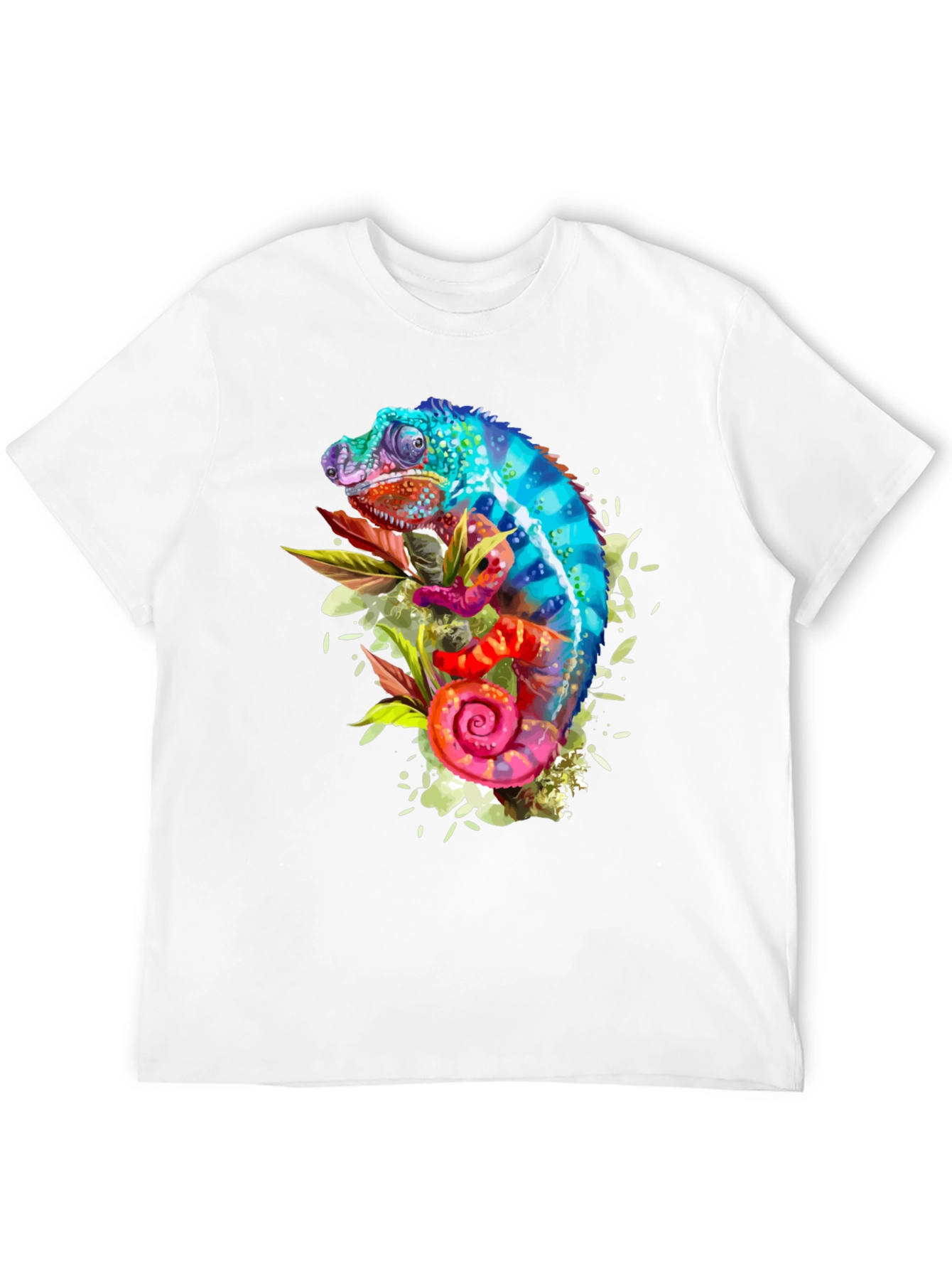 Colorful Chameleon Graphic T-Shirt
