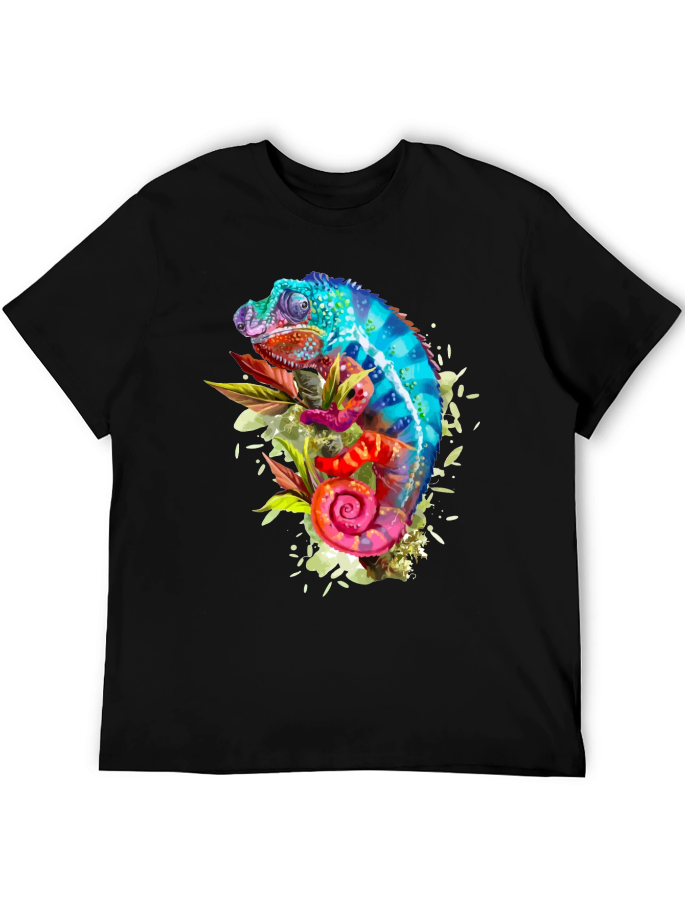 Colorful Chameleon Graphic T-Shirt