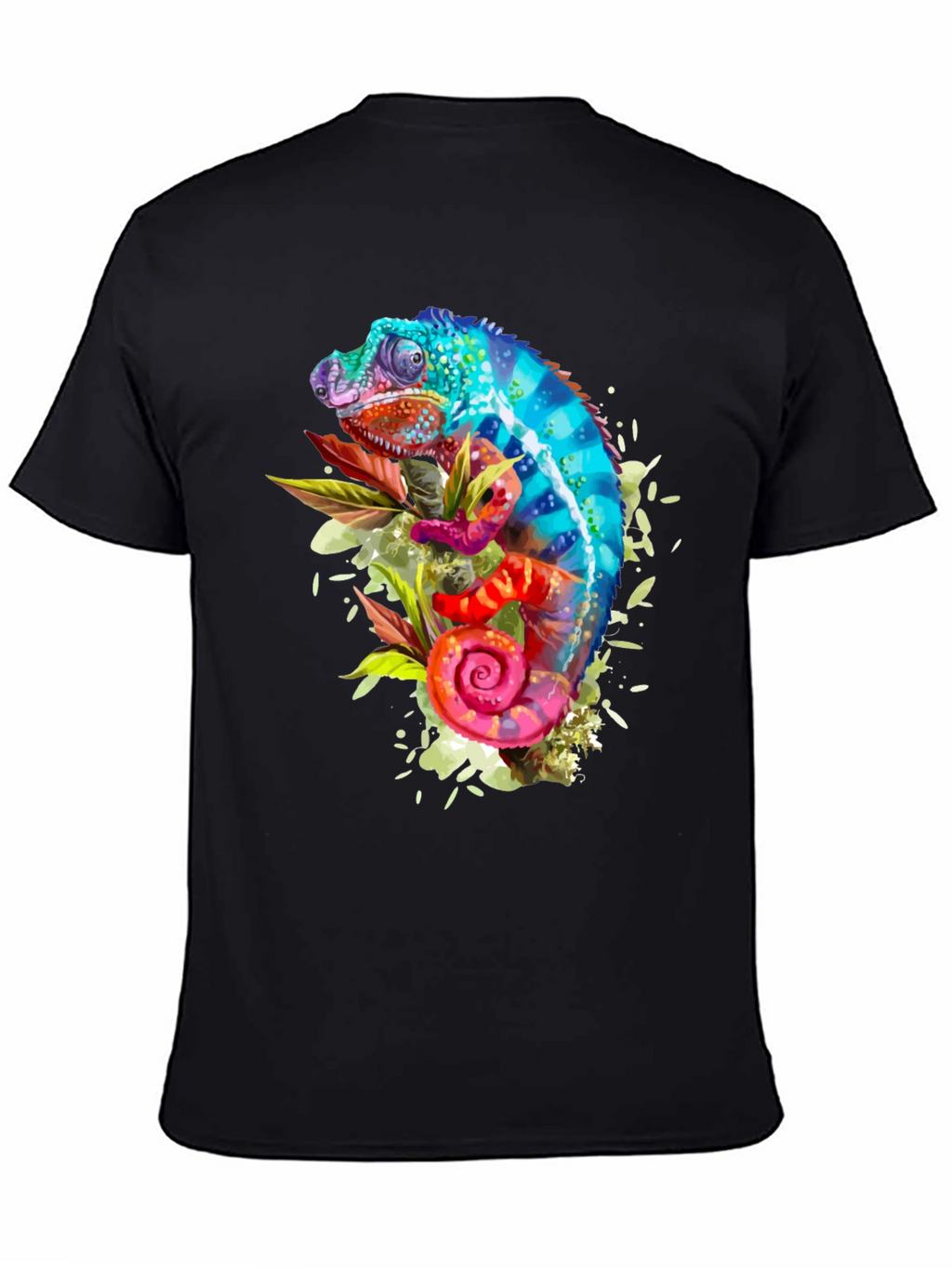 Colorful Chameleon Graphic T-Shirt