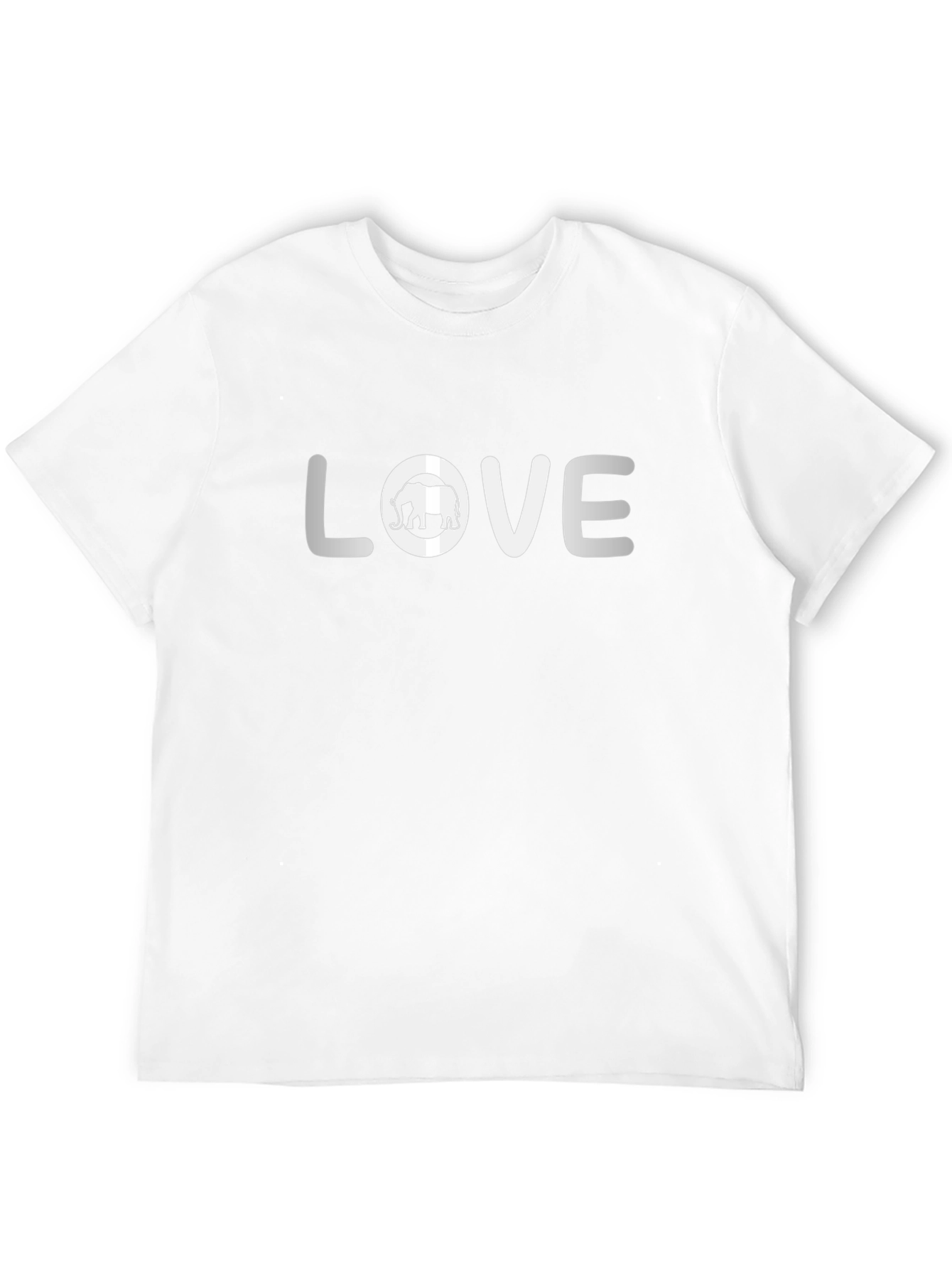 Love Elephant Graphic Tee - Black Cotton T-Shirt