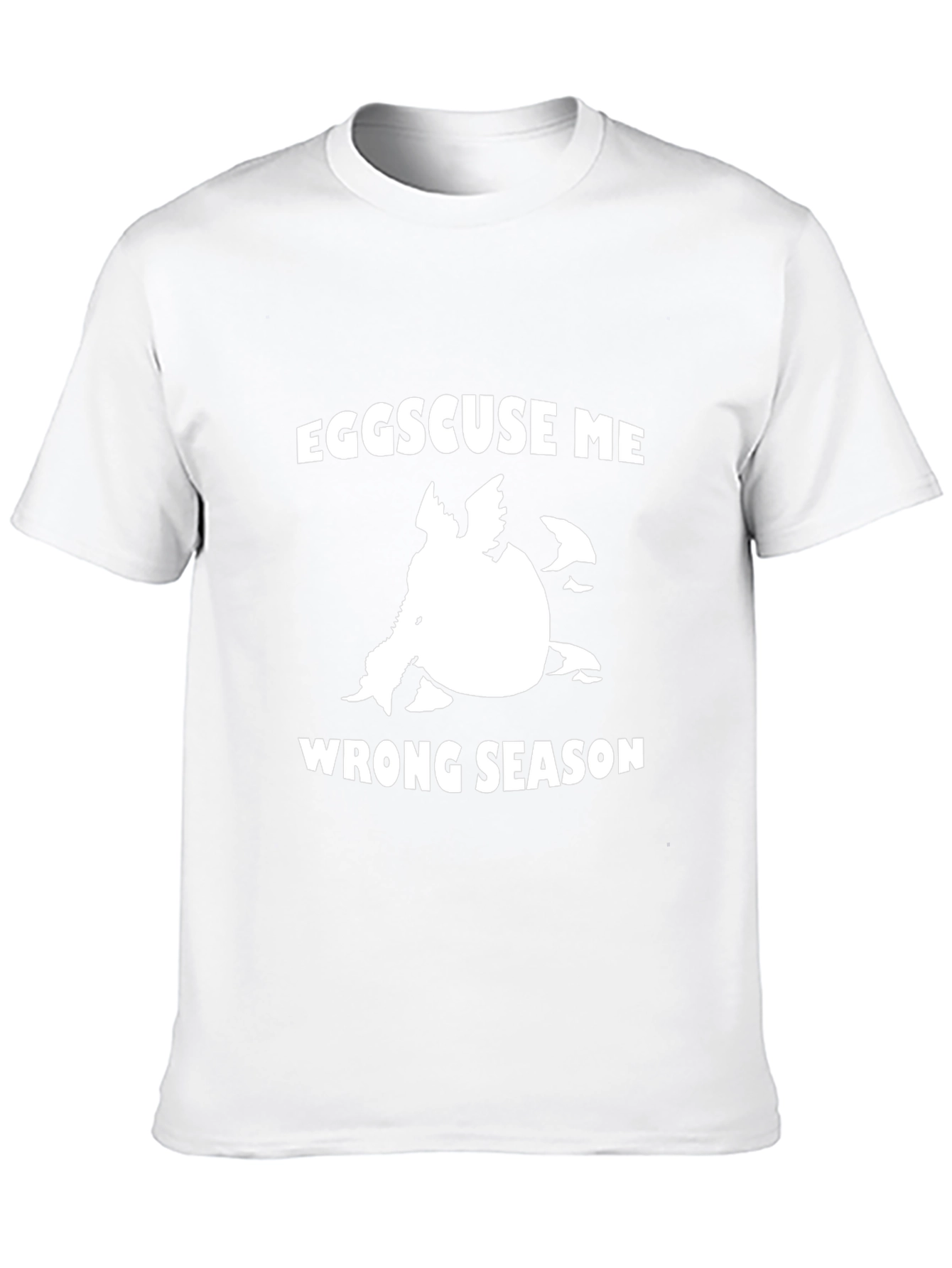 Eggscuse Me Wrong Season Black Graphic Tee