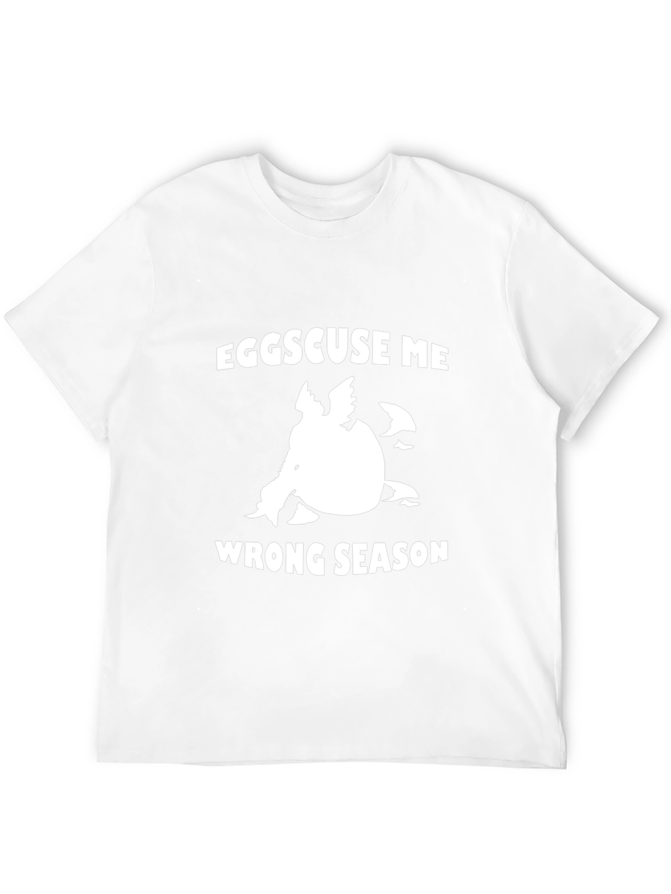 Eggscuse Me Wrong Season Black Graphic Tee