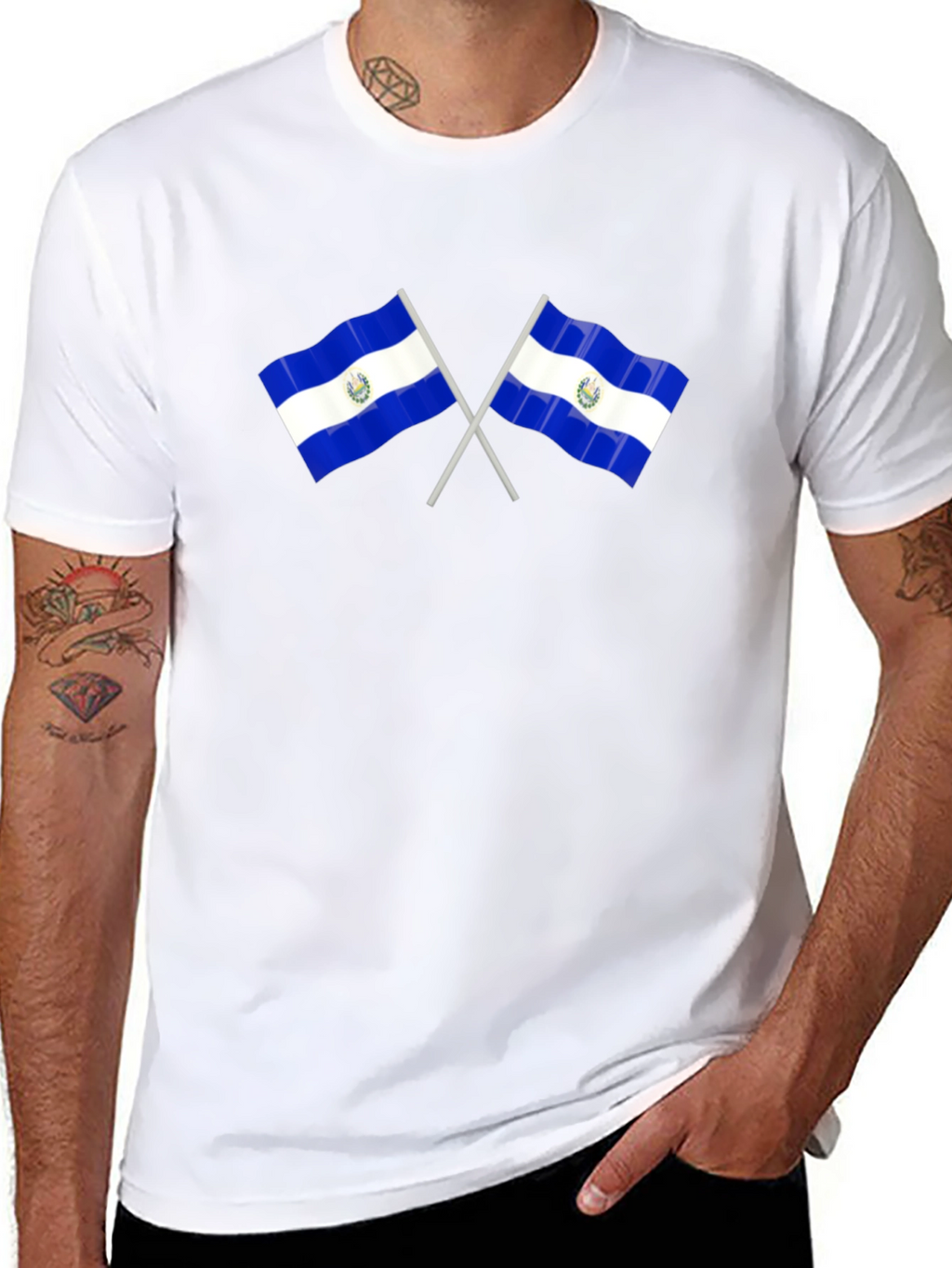 El Salvador Flags Graphic Tee