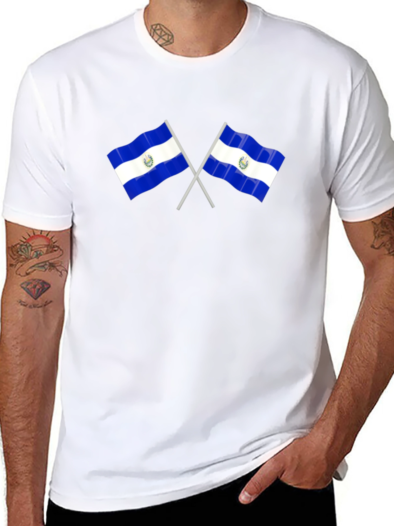 El Salvador Flags Graphic Tee