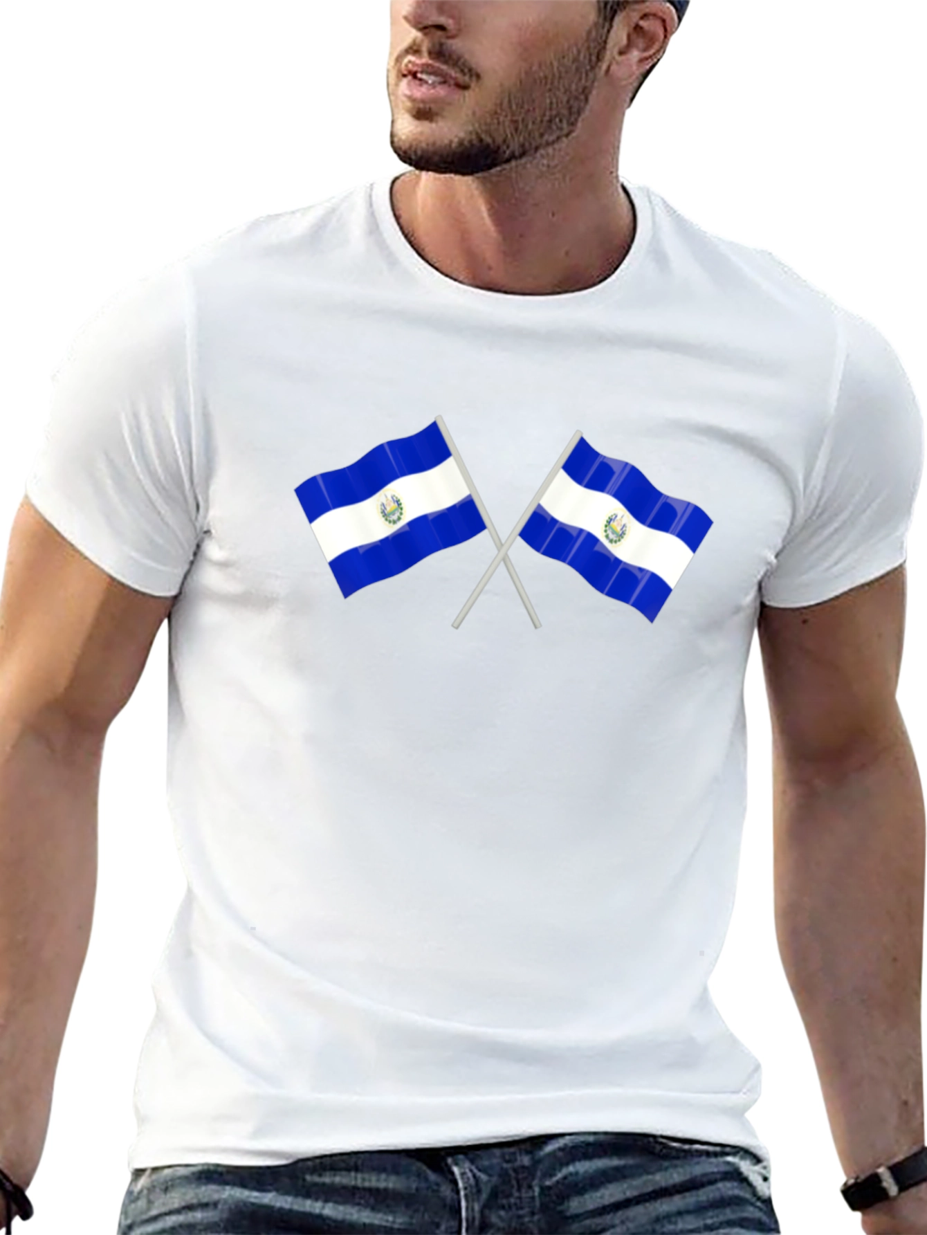 El Salvador Flags Graphic Tee