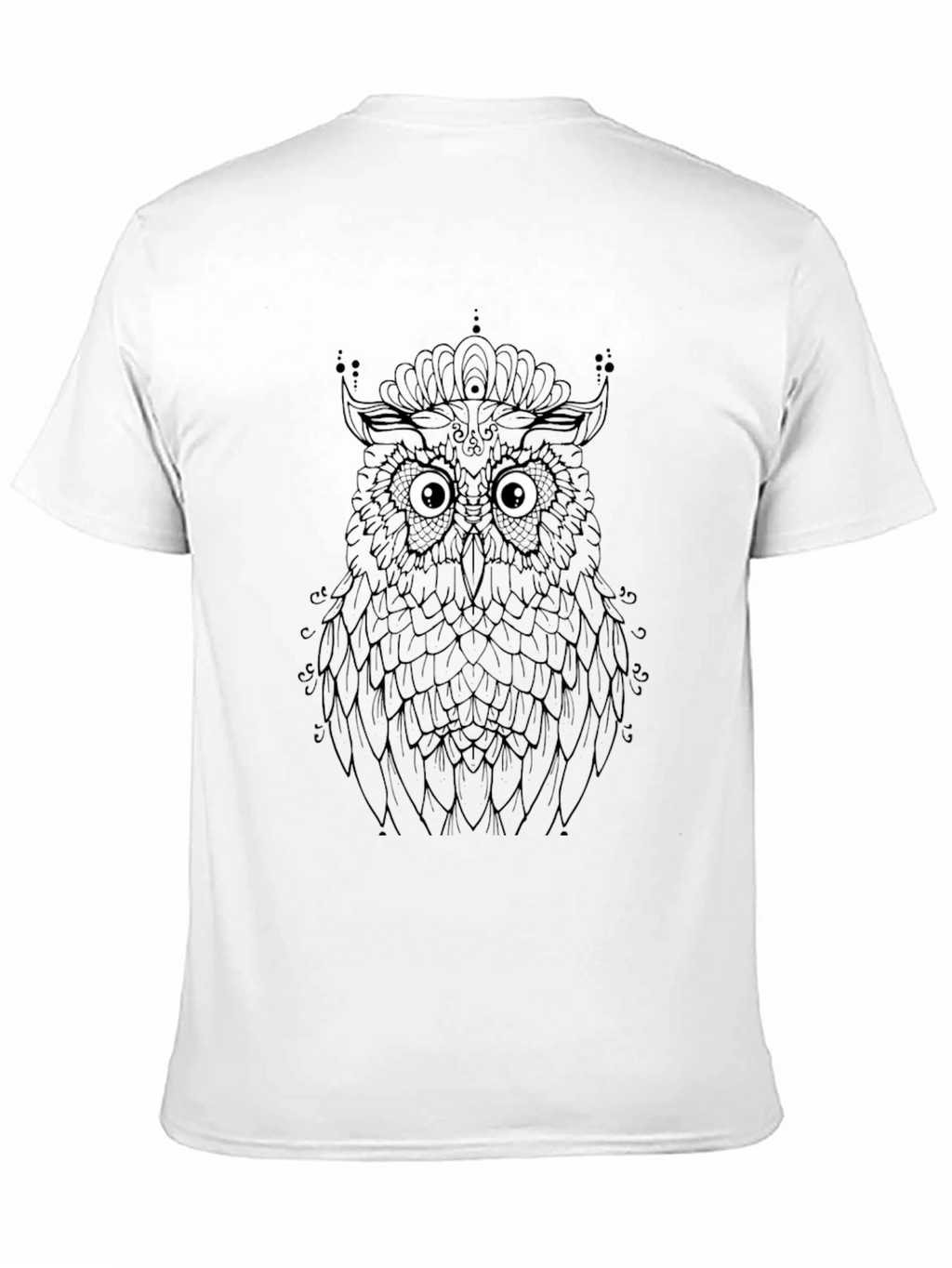 Owl Graphic Tee - Black Cotton Comfort