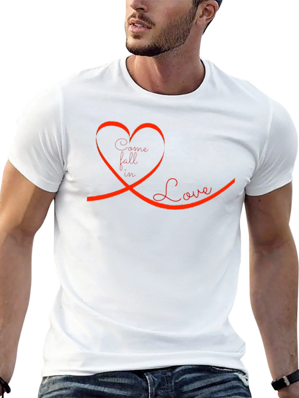 Come Fall In Love Graphic Tee - Black