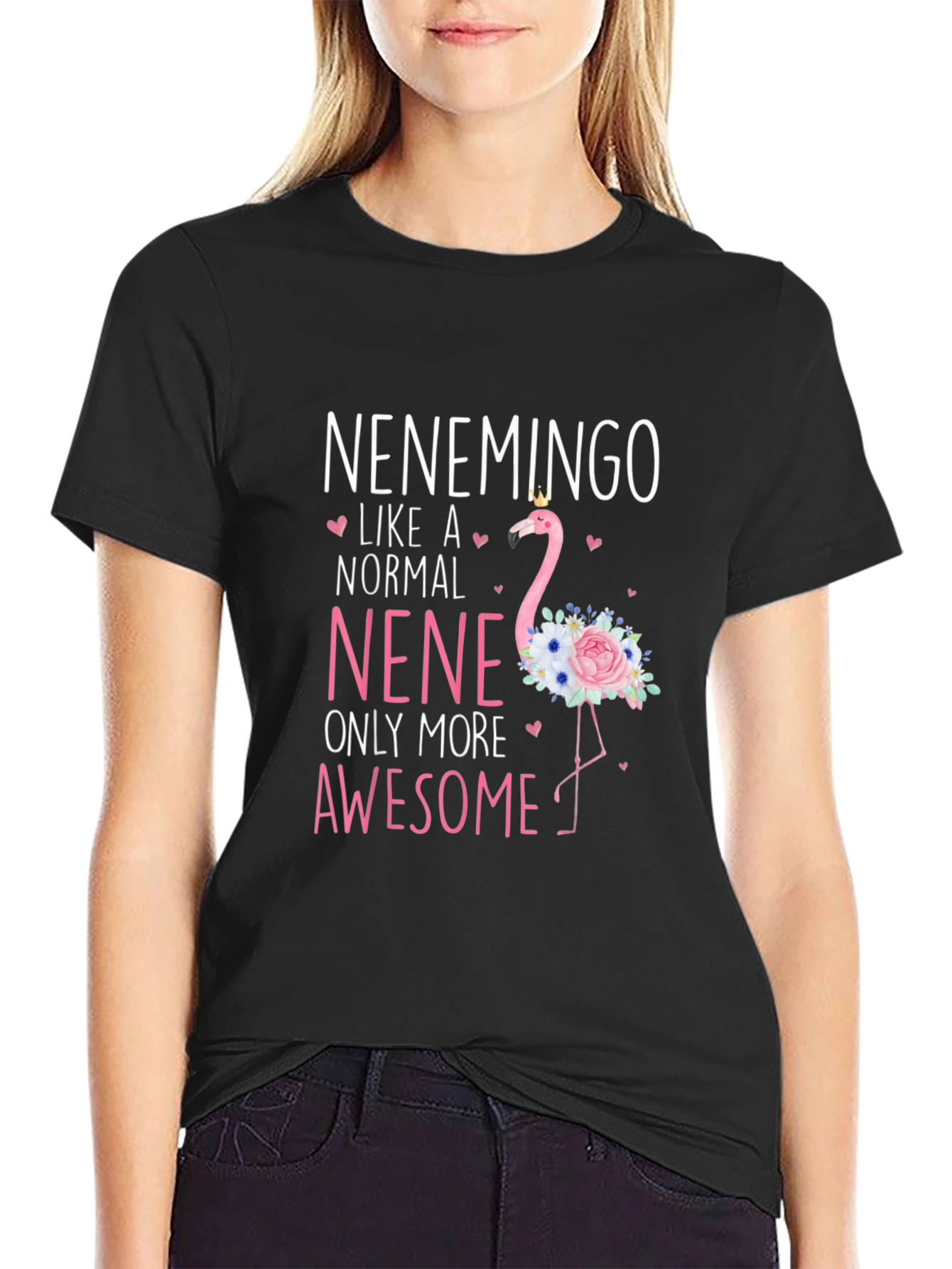 Nenemingo Graphic T-Shirt - Flamingo Nene Tee