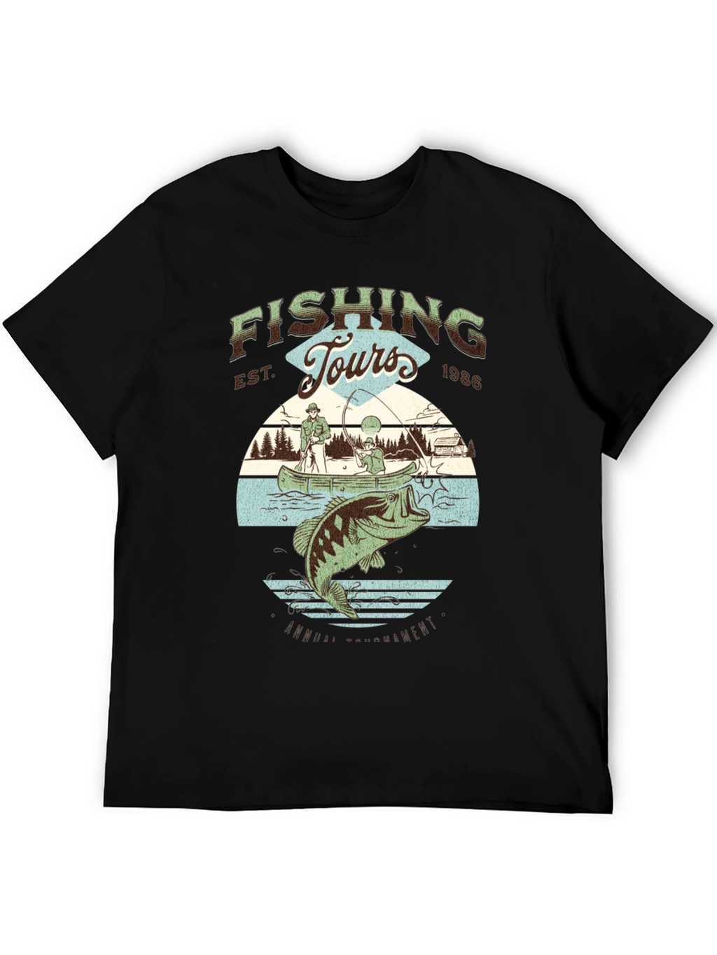 Fishing Tours Graphic Tee - Annual Tournament Design