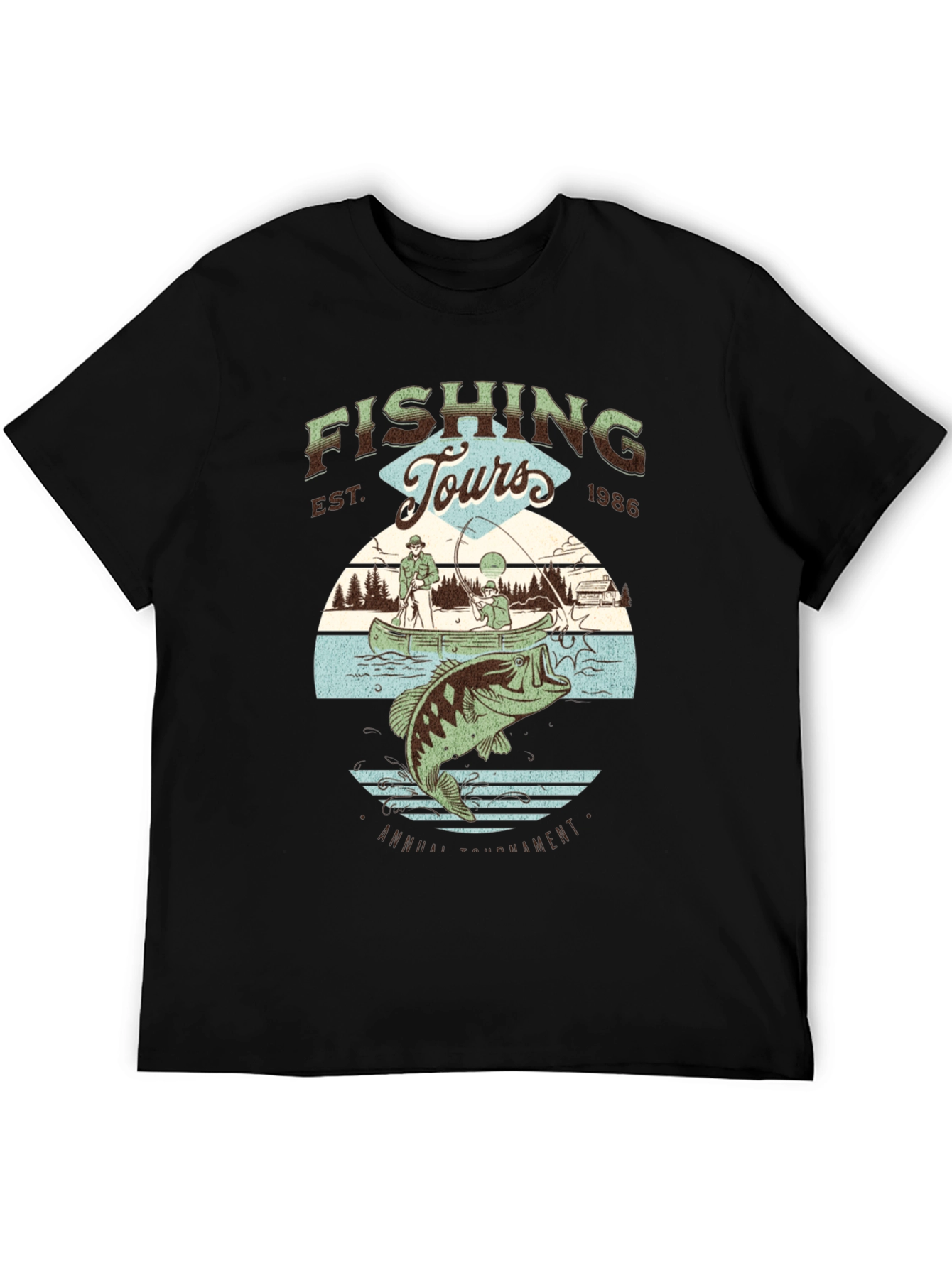 Fishing Tours Graphic Tee - Annual Tournament Design