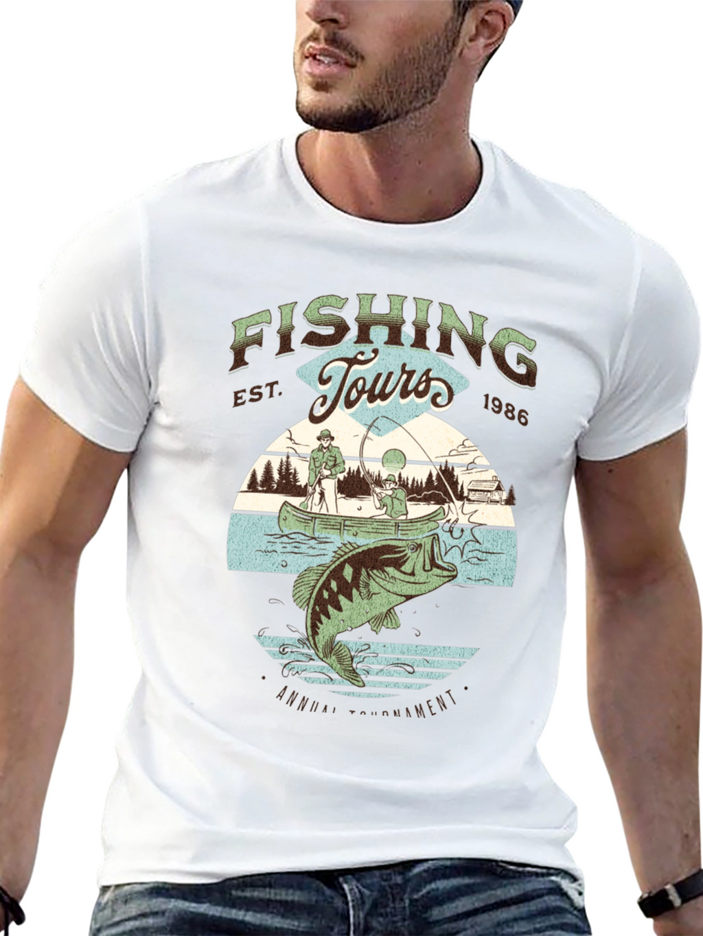 Fishing Tours Graphic Tee - Annual Tournament Design