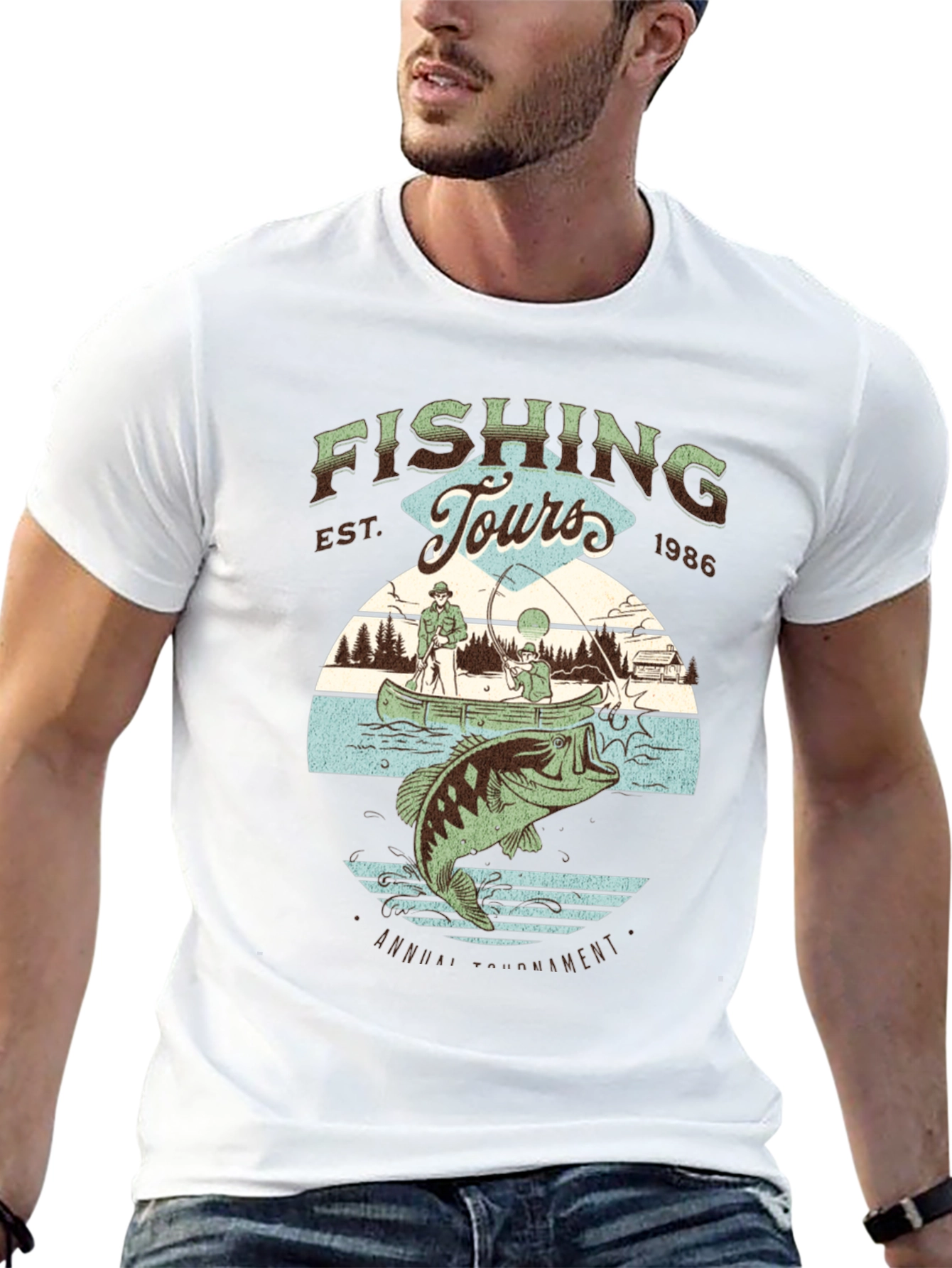 Fishing Tours Graphic Tee - Annual Tournament Design