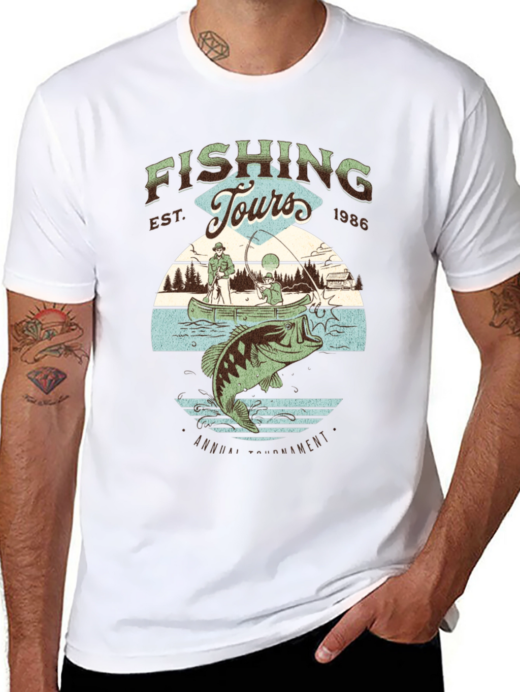 Fishing Tours Graphic Tee - Annual Tournament Design