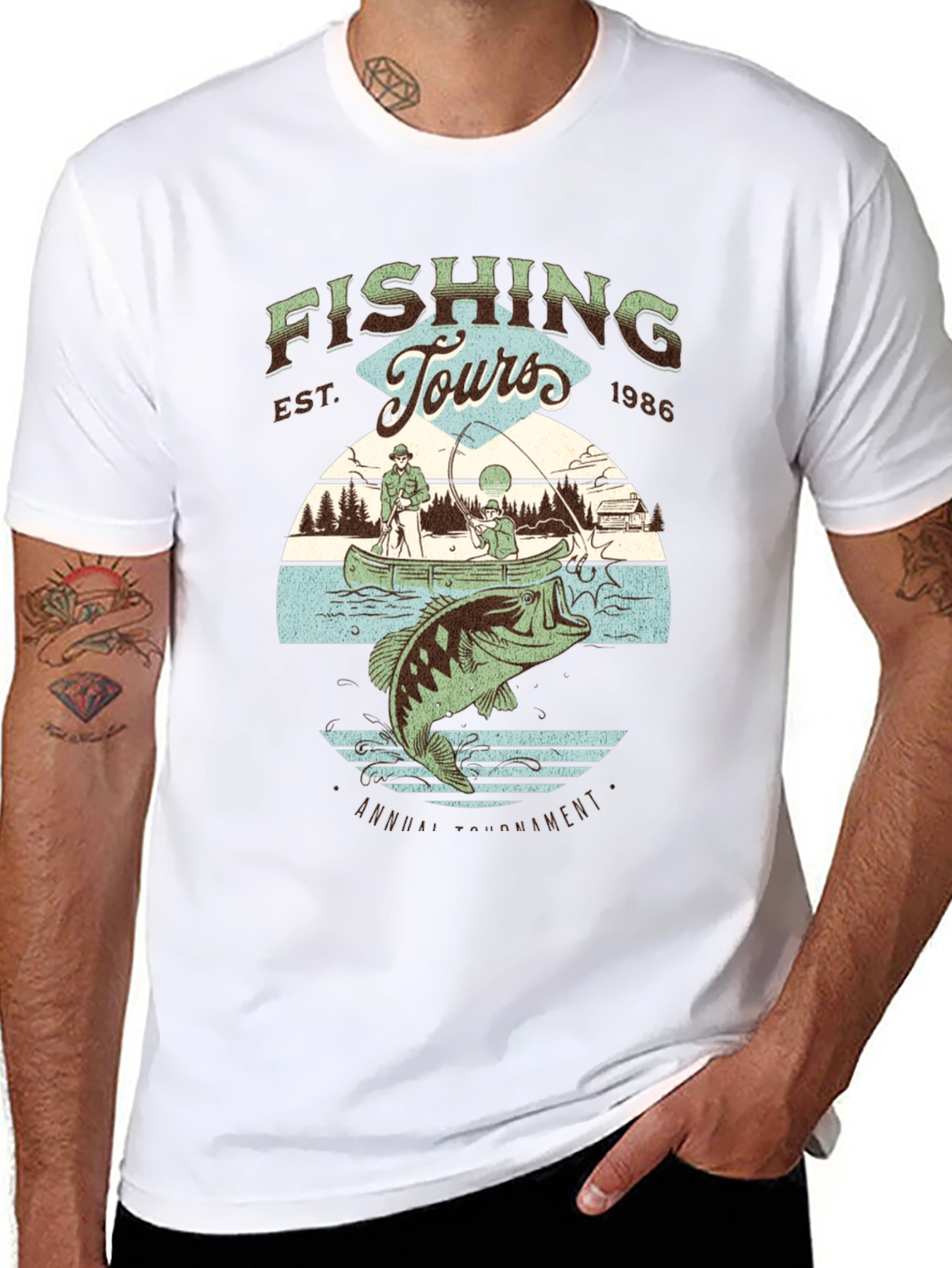Fishing Tours Graphic Tee - Annual Tournament Design