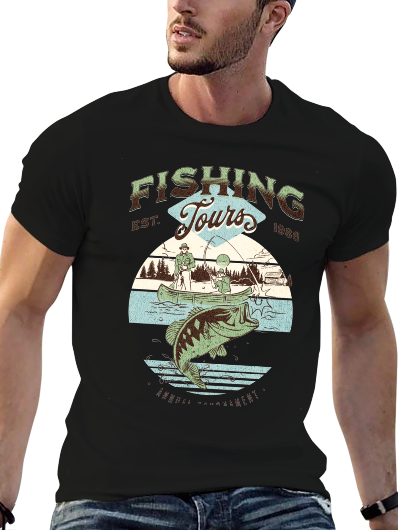 Fishing Tours Graphic Tee - Annual Tournament Design