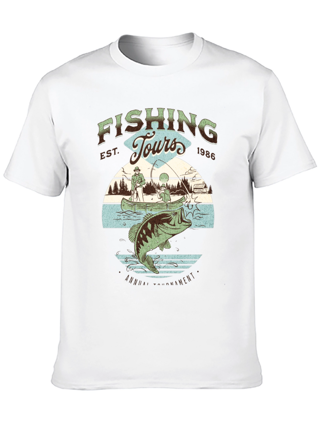 Fishing Tours Graphic Tee - Annual Tournament Design