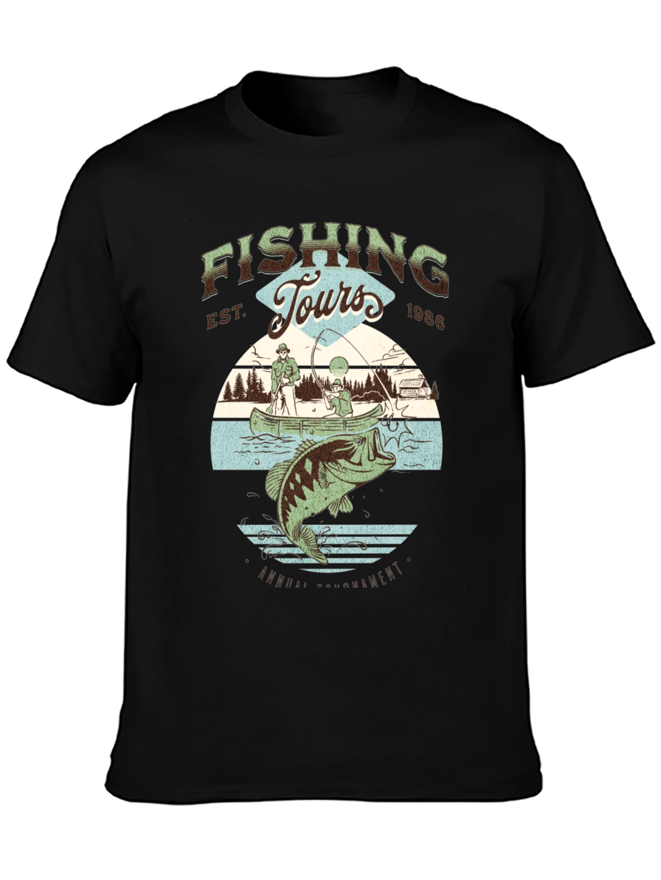Fishing Tours Graphic Tee - Annual Tournament Design