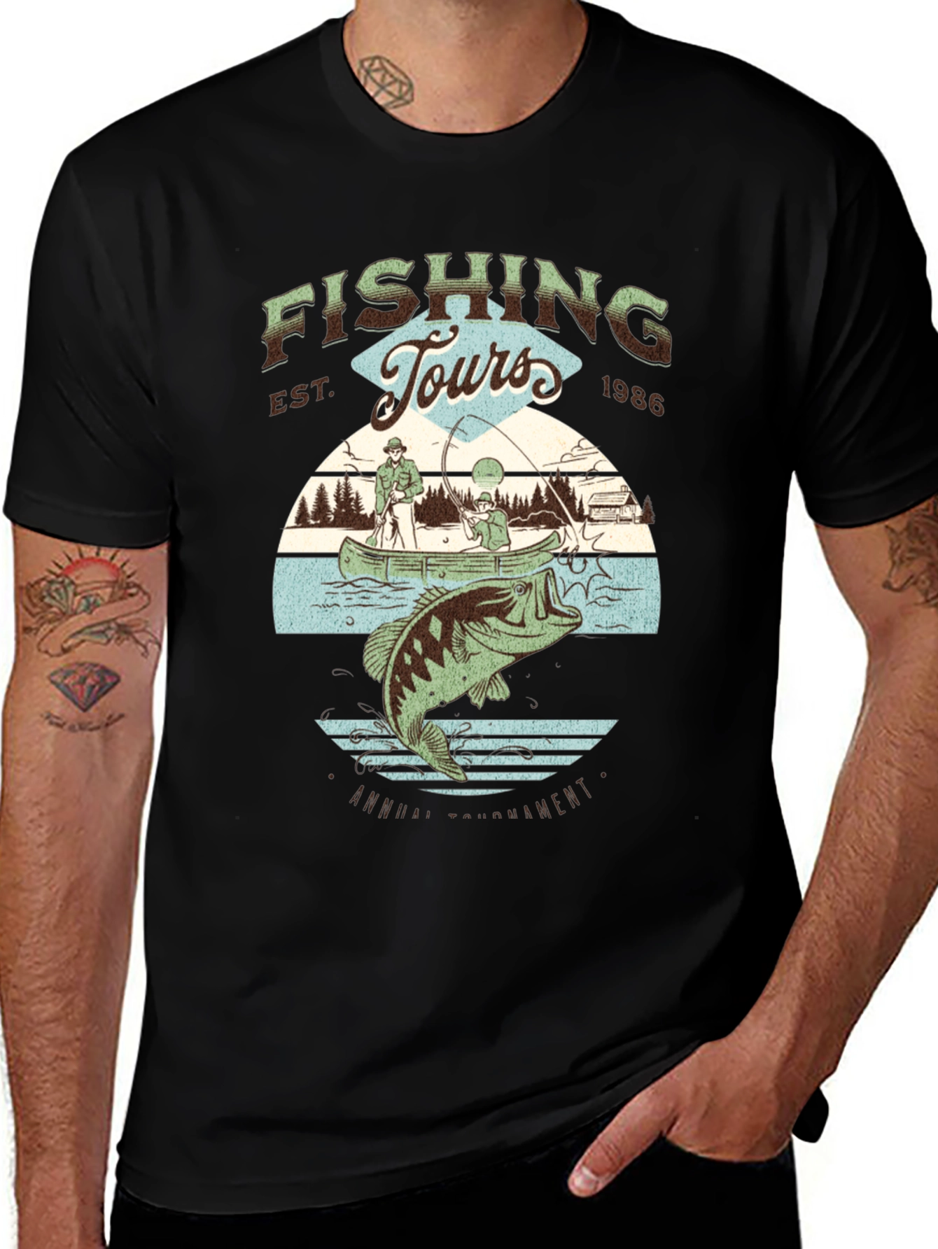 Fishing Tours Graphic Tee - Annual Tournament Design